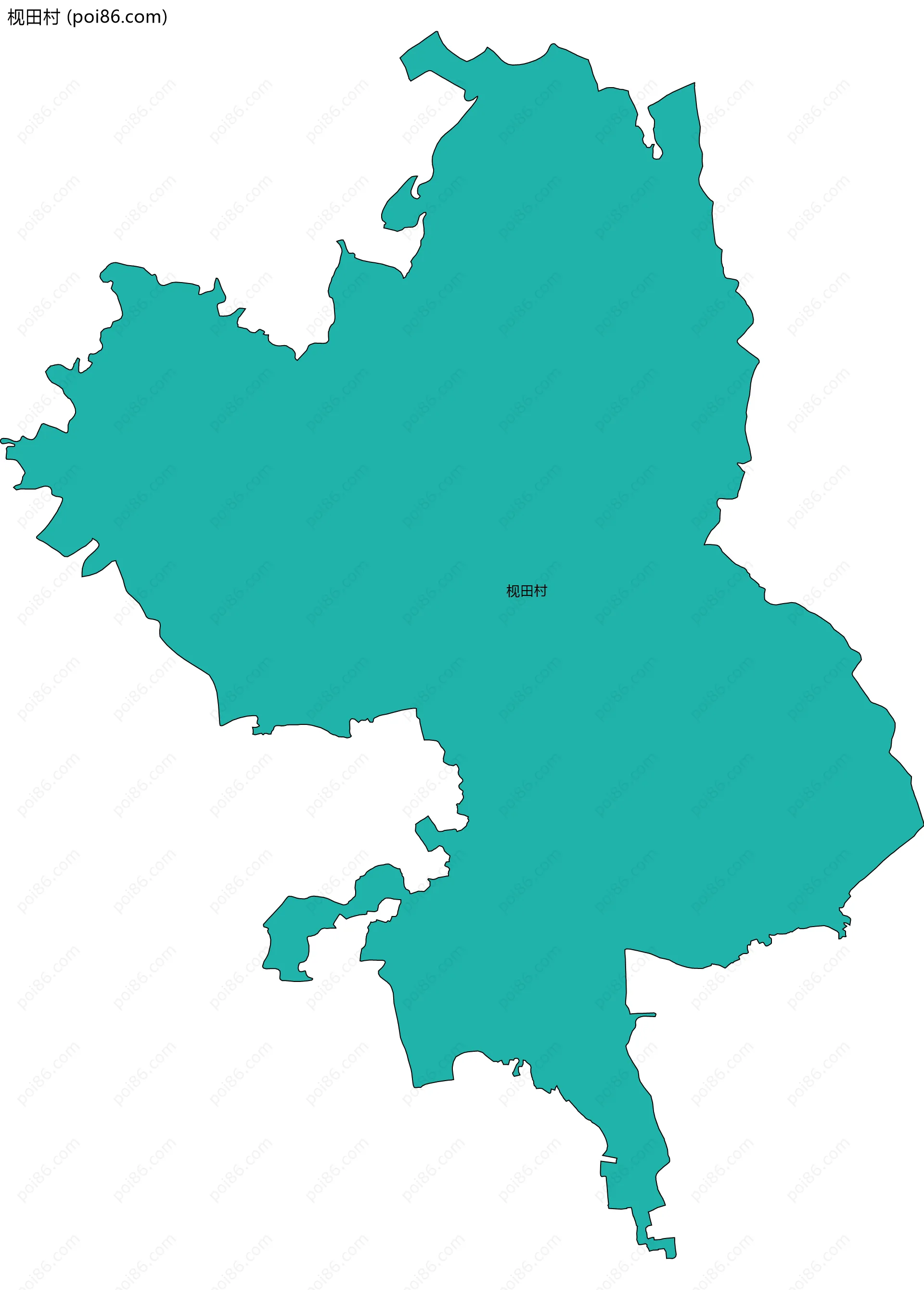 枧田村边界地图