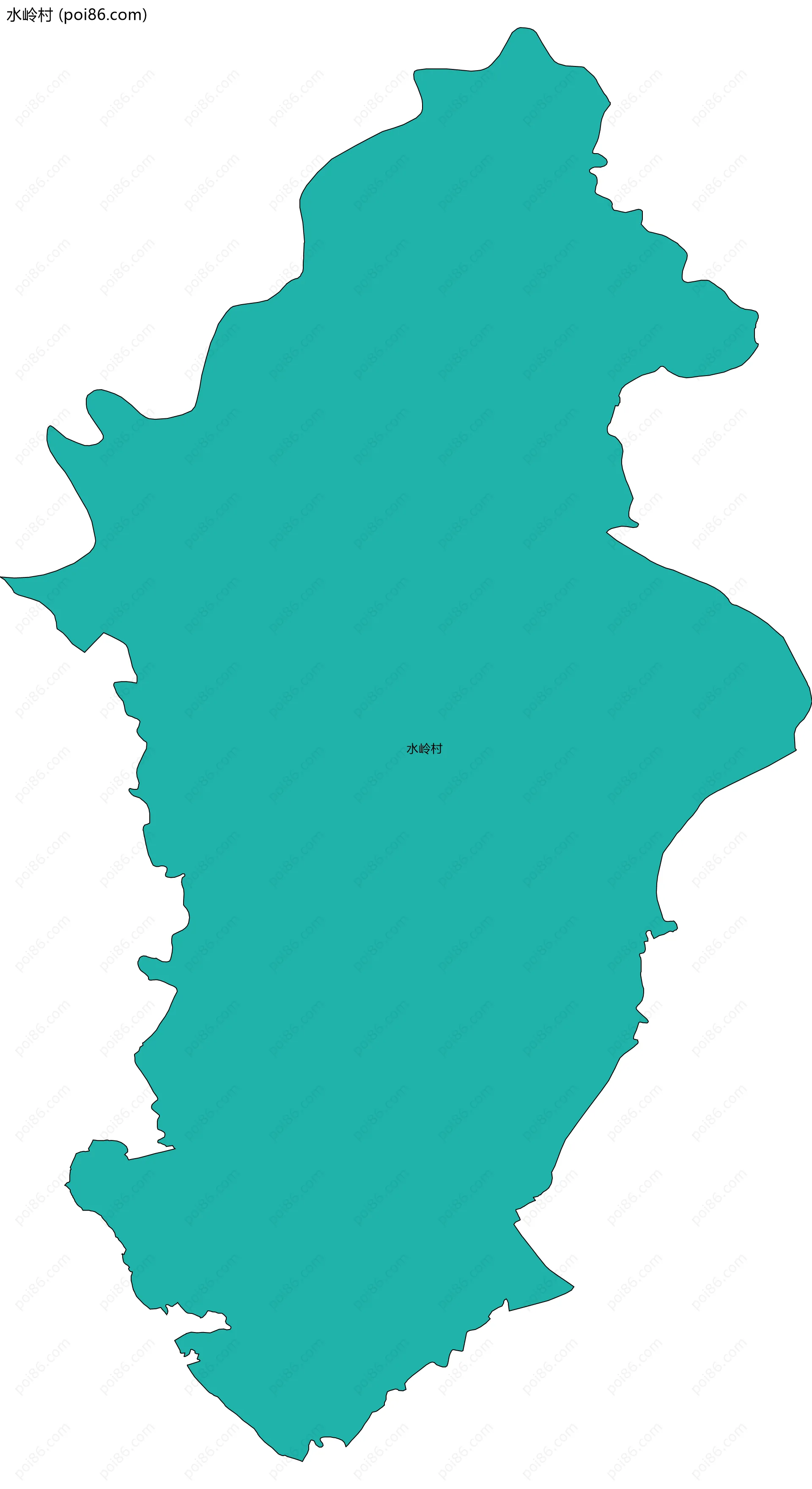 水岭村边界地图