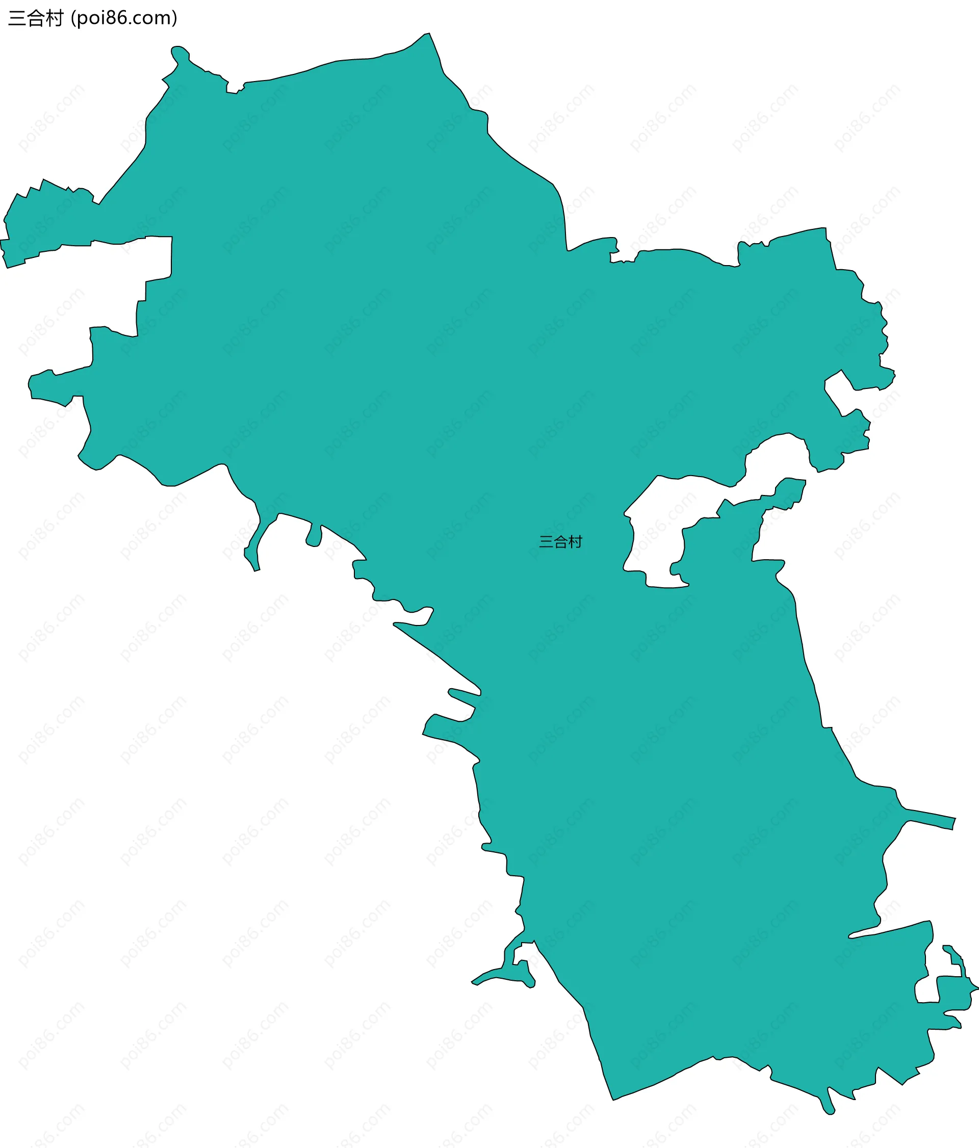 三合村边界地图