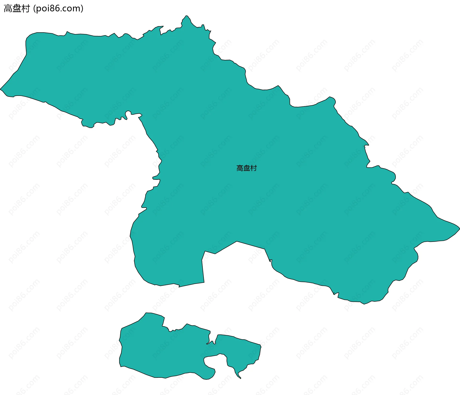 高盘村边界地图