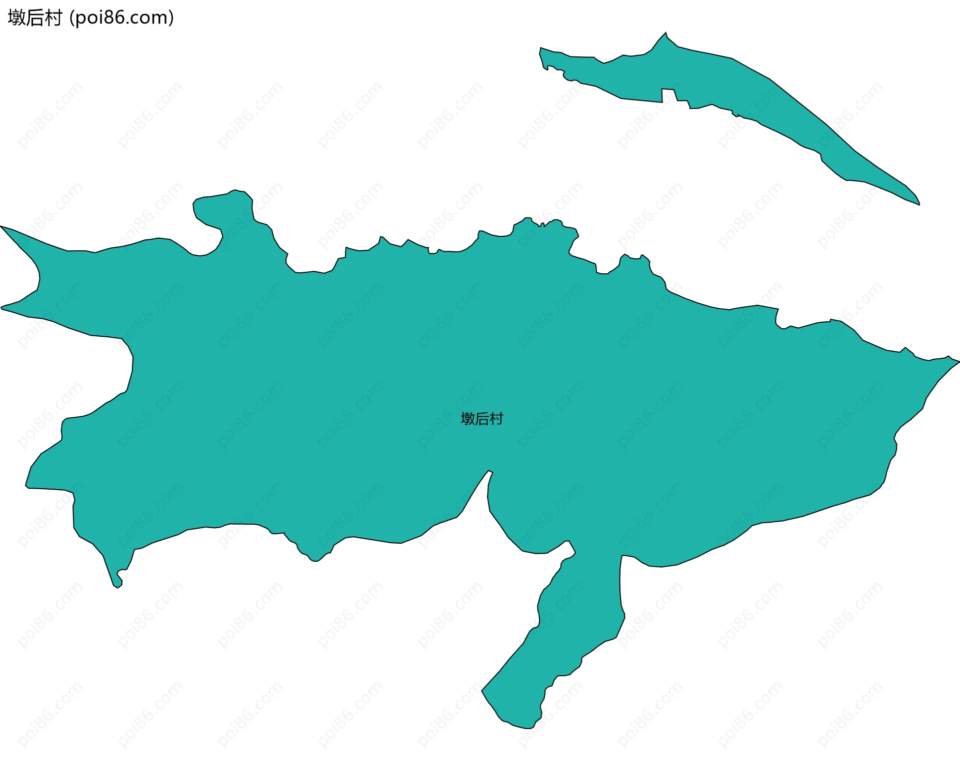 墩后村边界地图