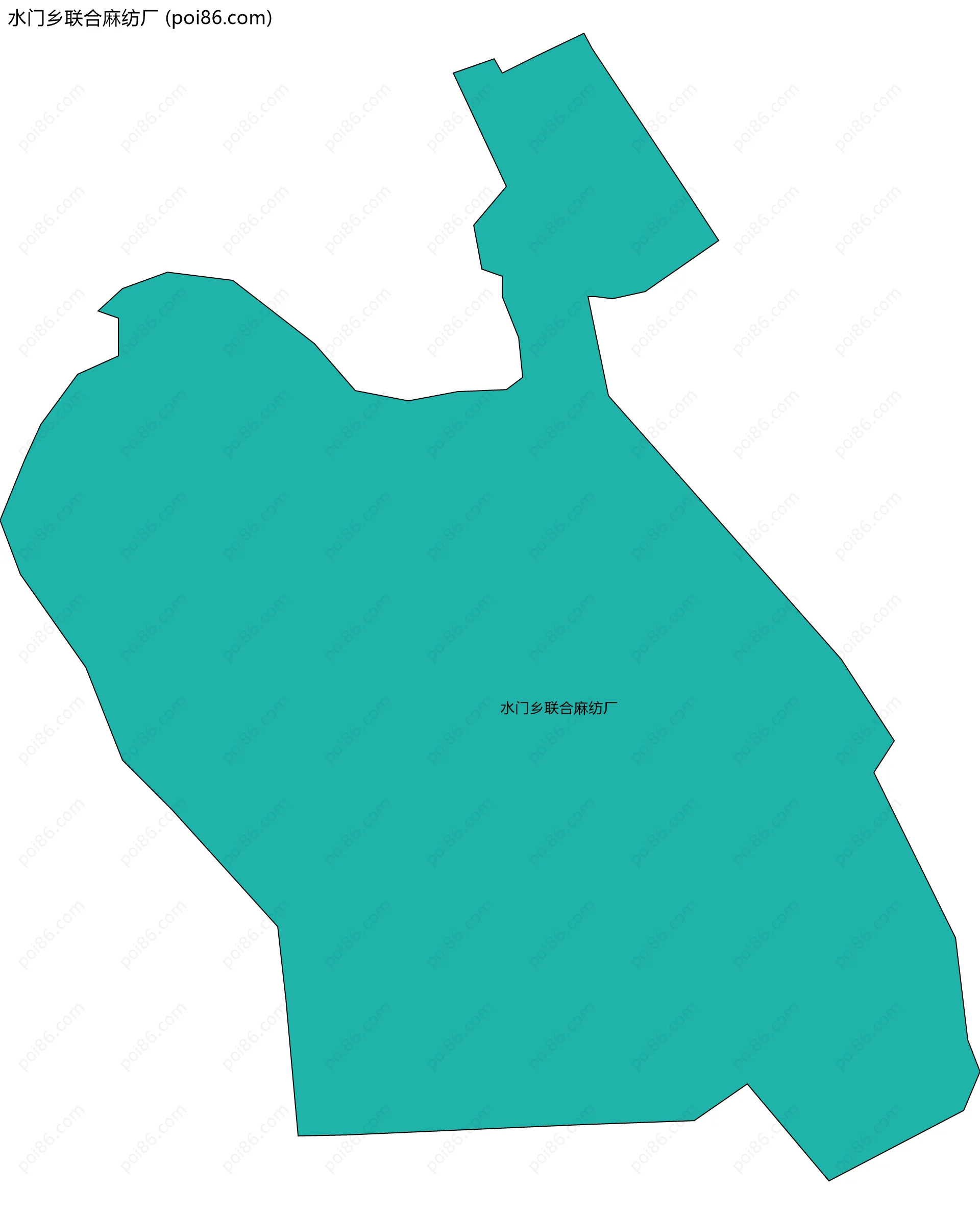 水门乡联合麻纺厂边界地图