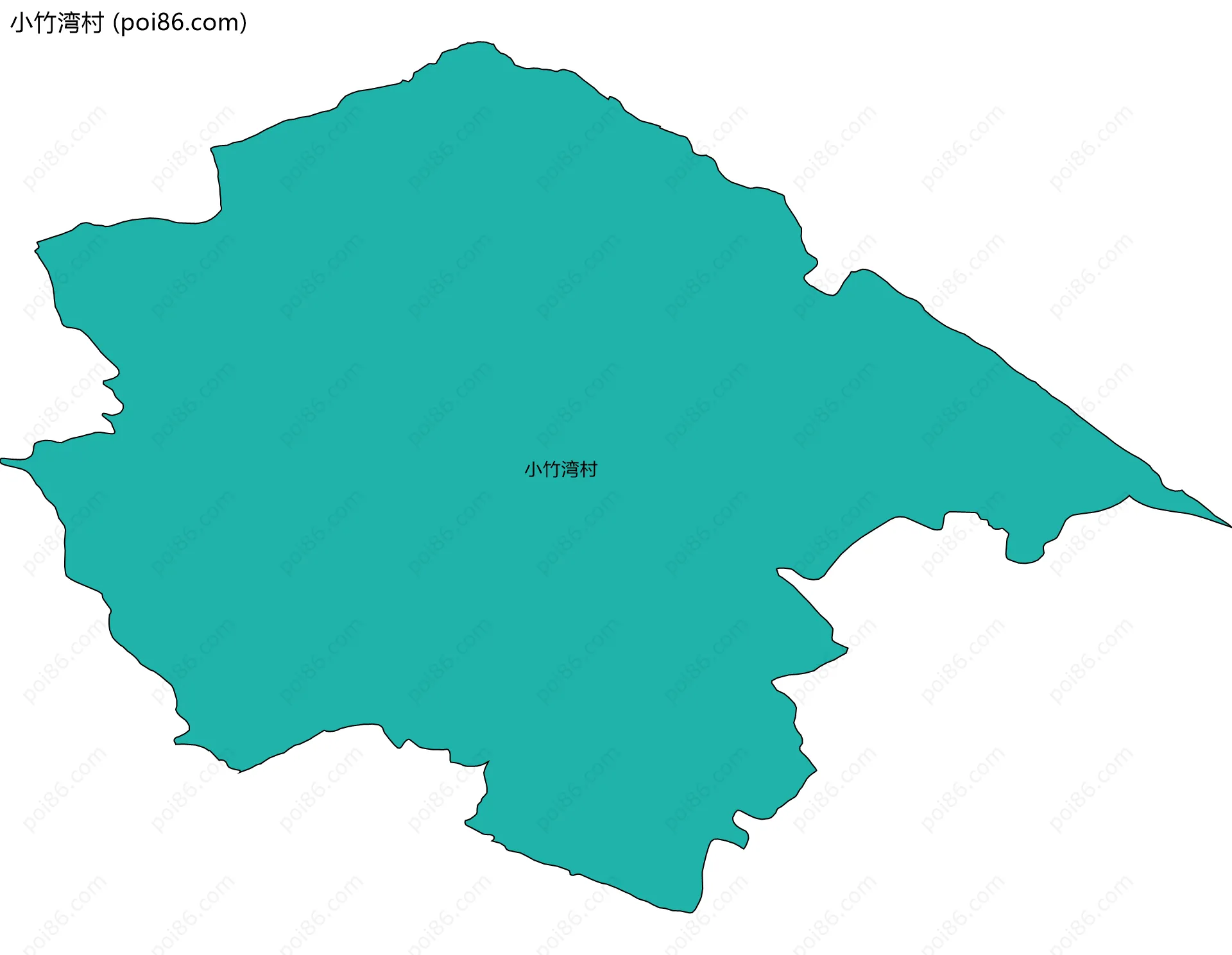 小竹湾村边界地图