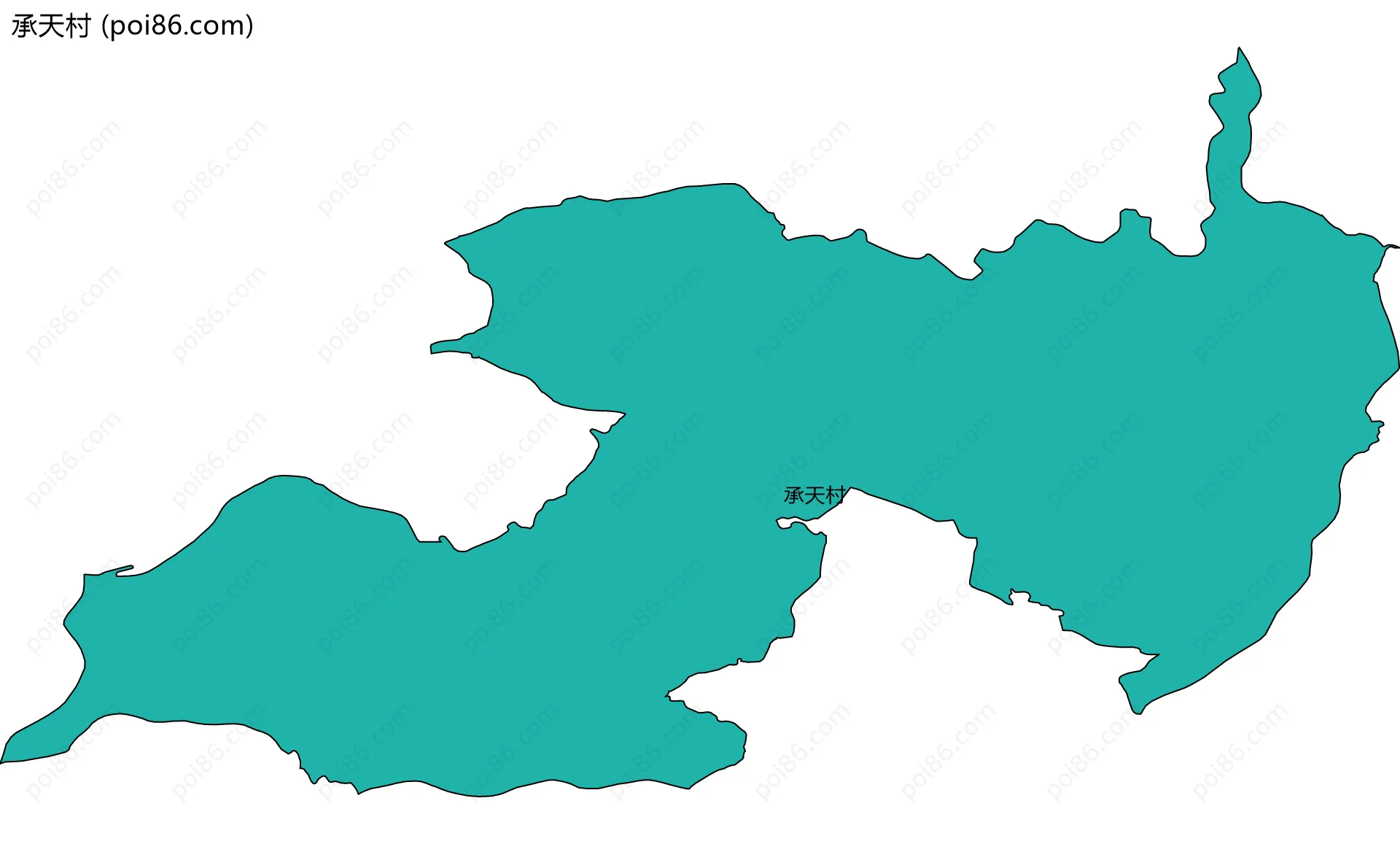 承天村边界地图