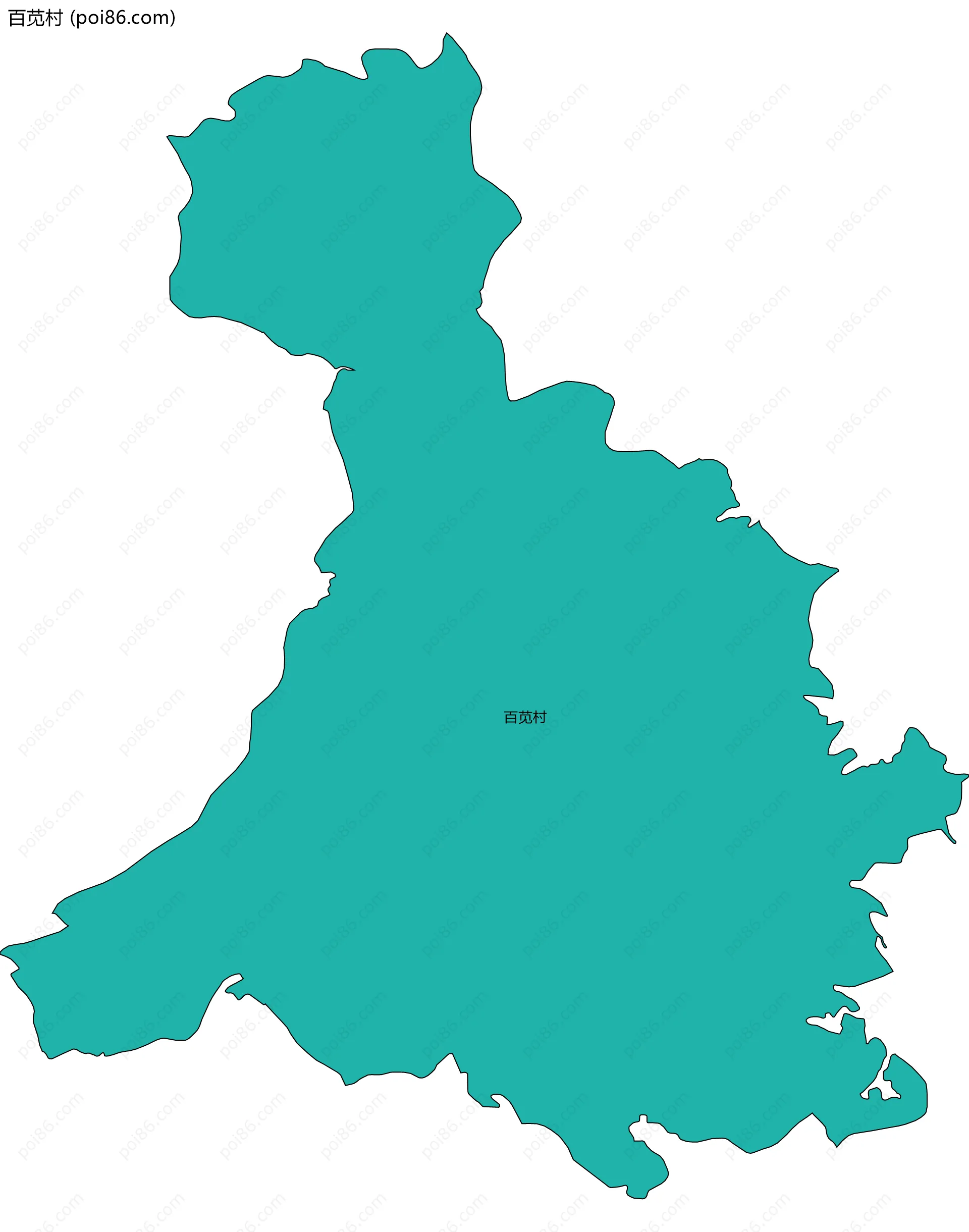 百苋村边界地图