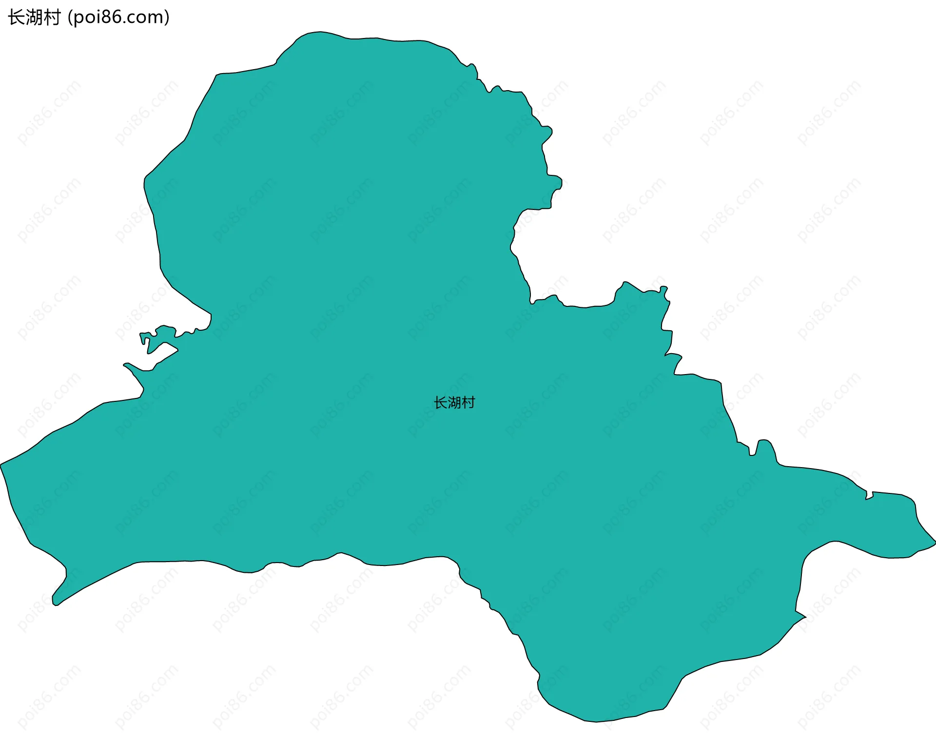 长湖村边界地图