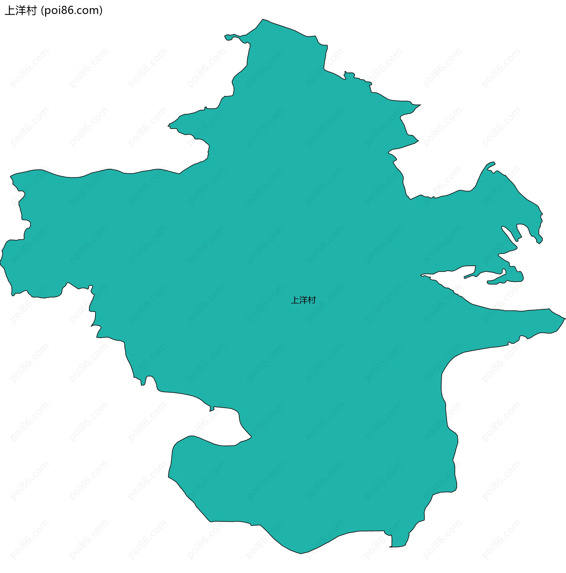 上洋村边界地图