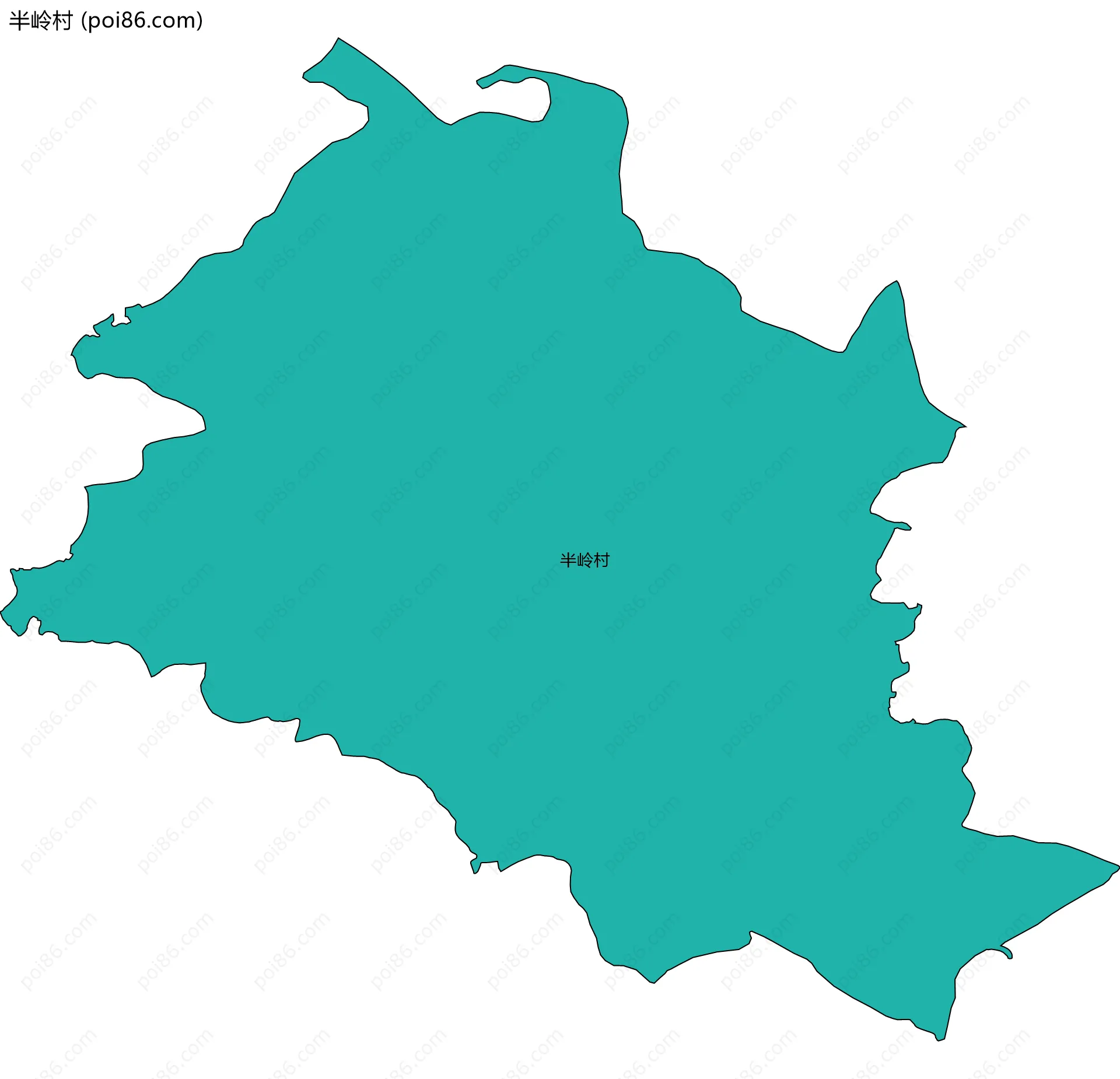 半岭村边界地图