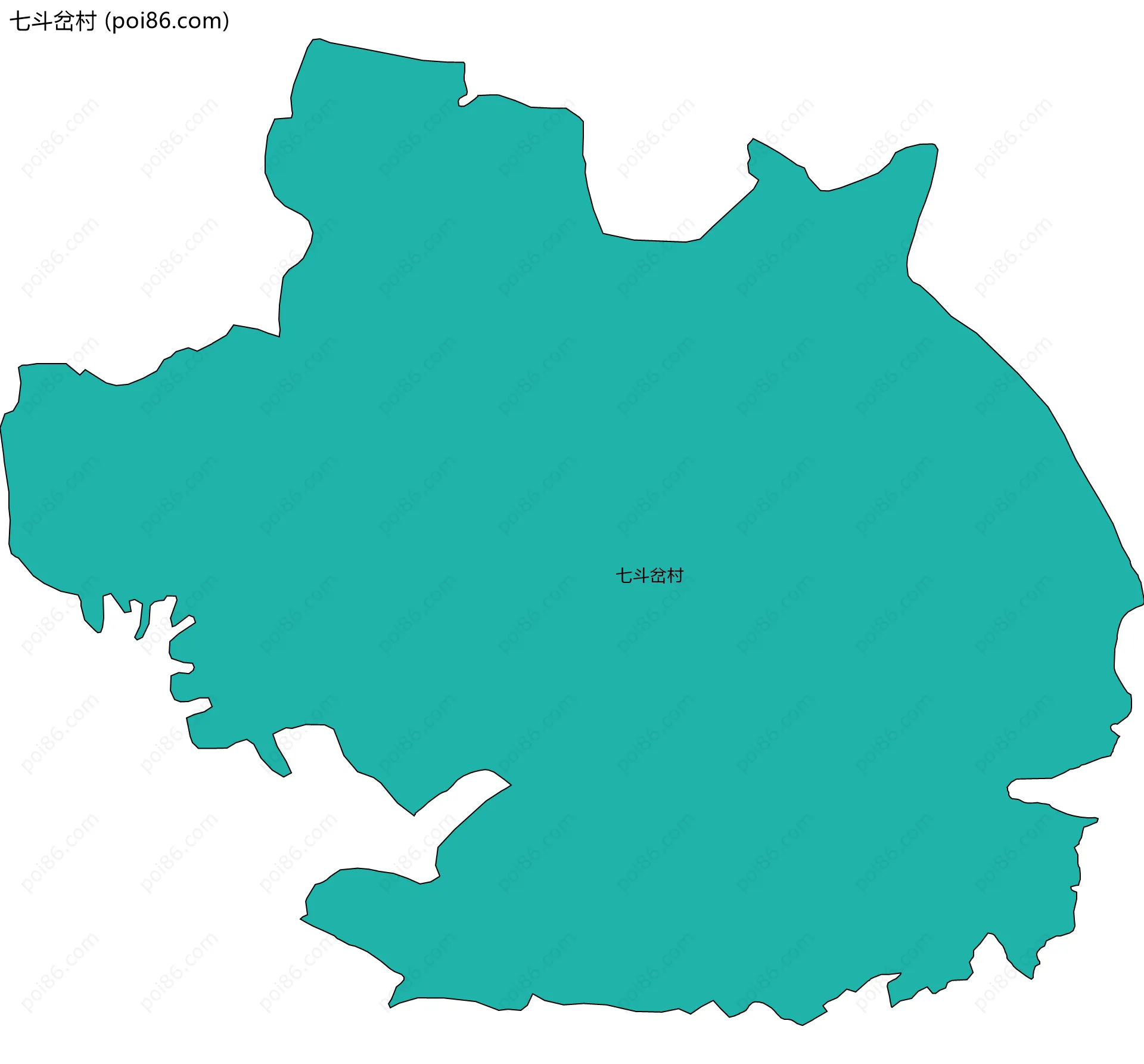 七斗岔村边界地图