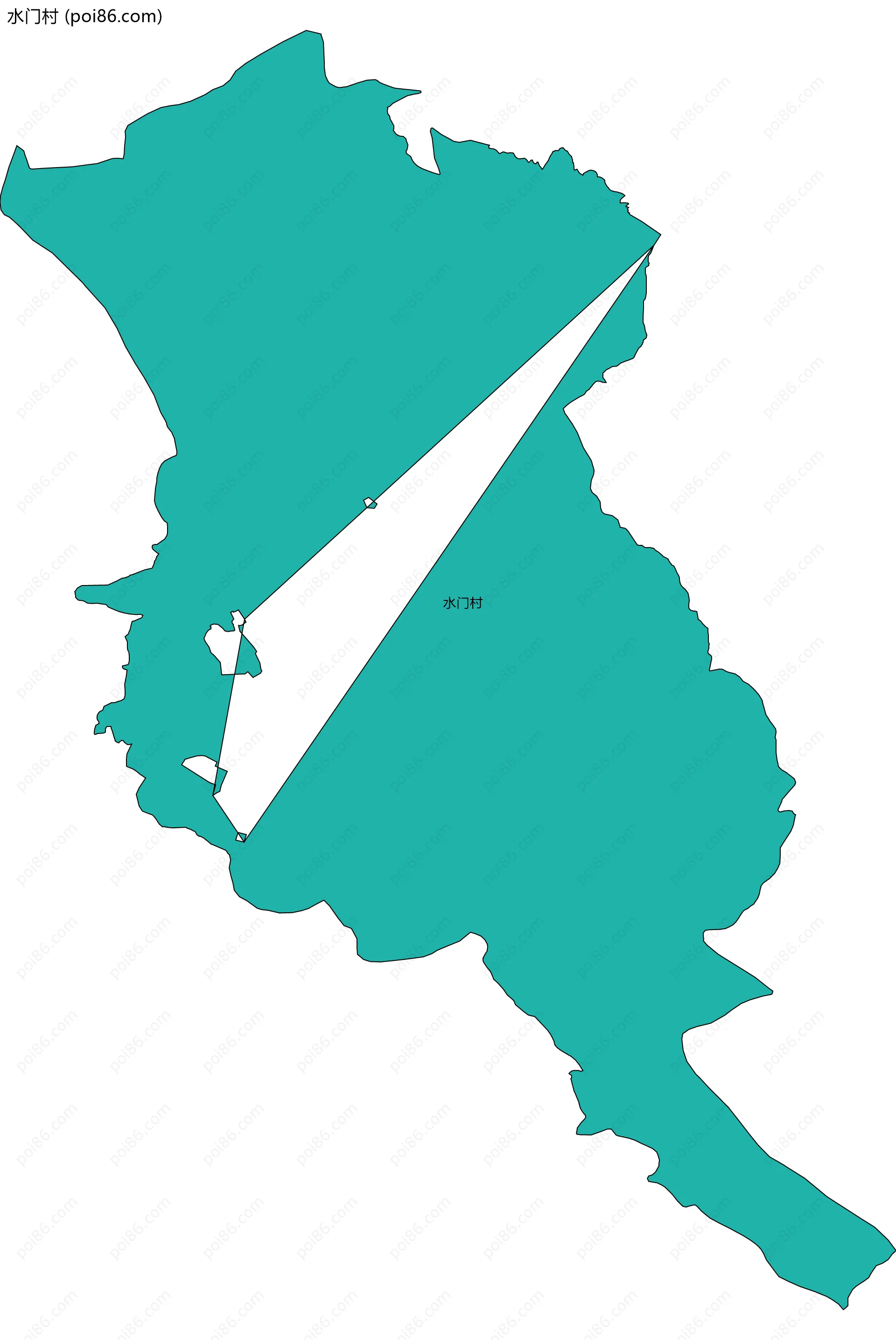 水门村边界地图