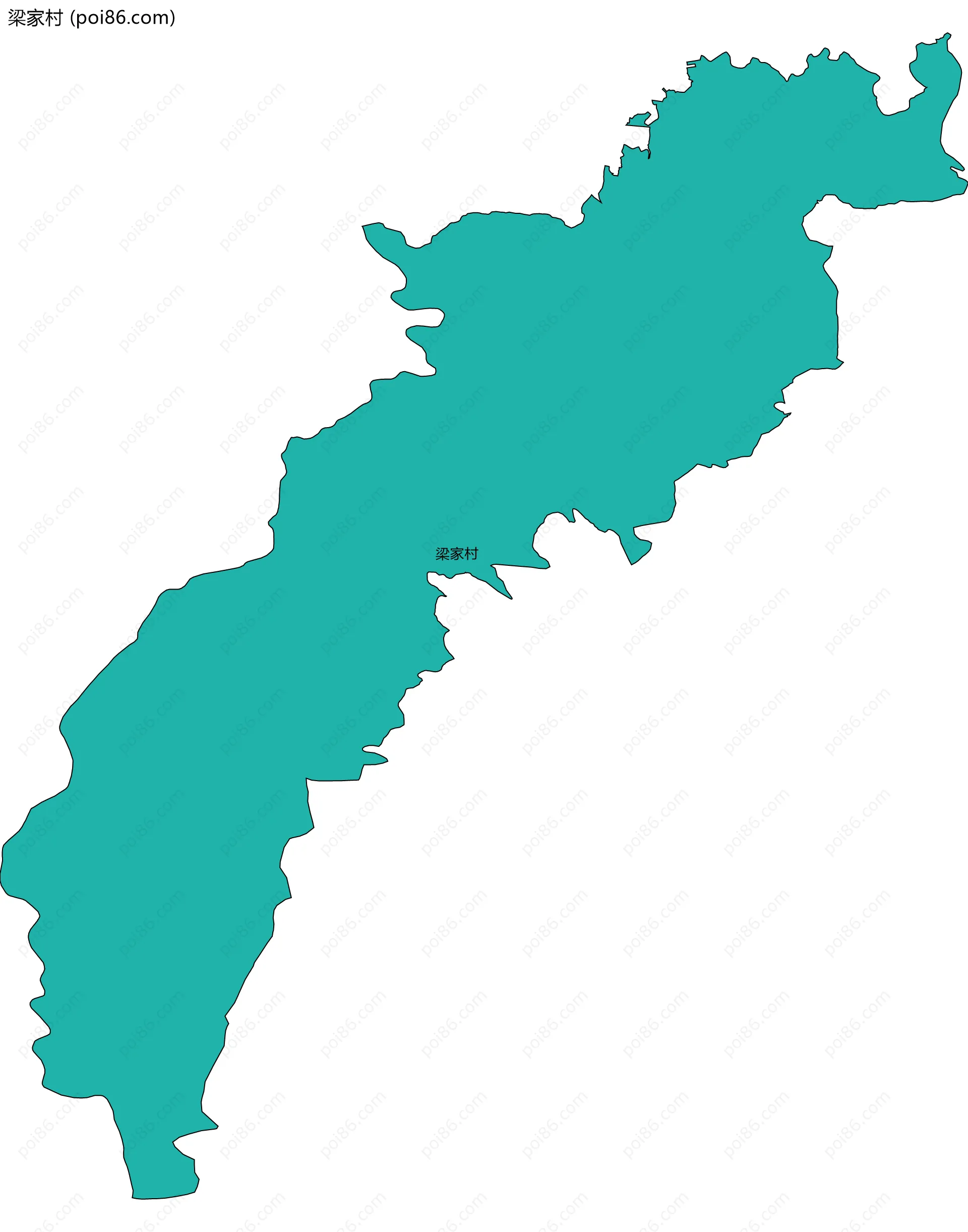 梁家村边界地图