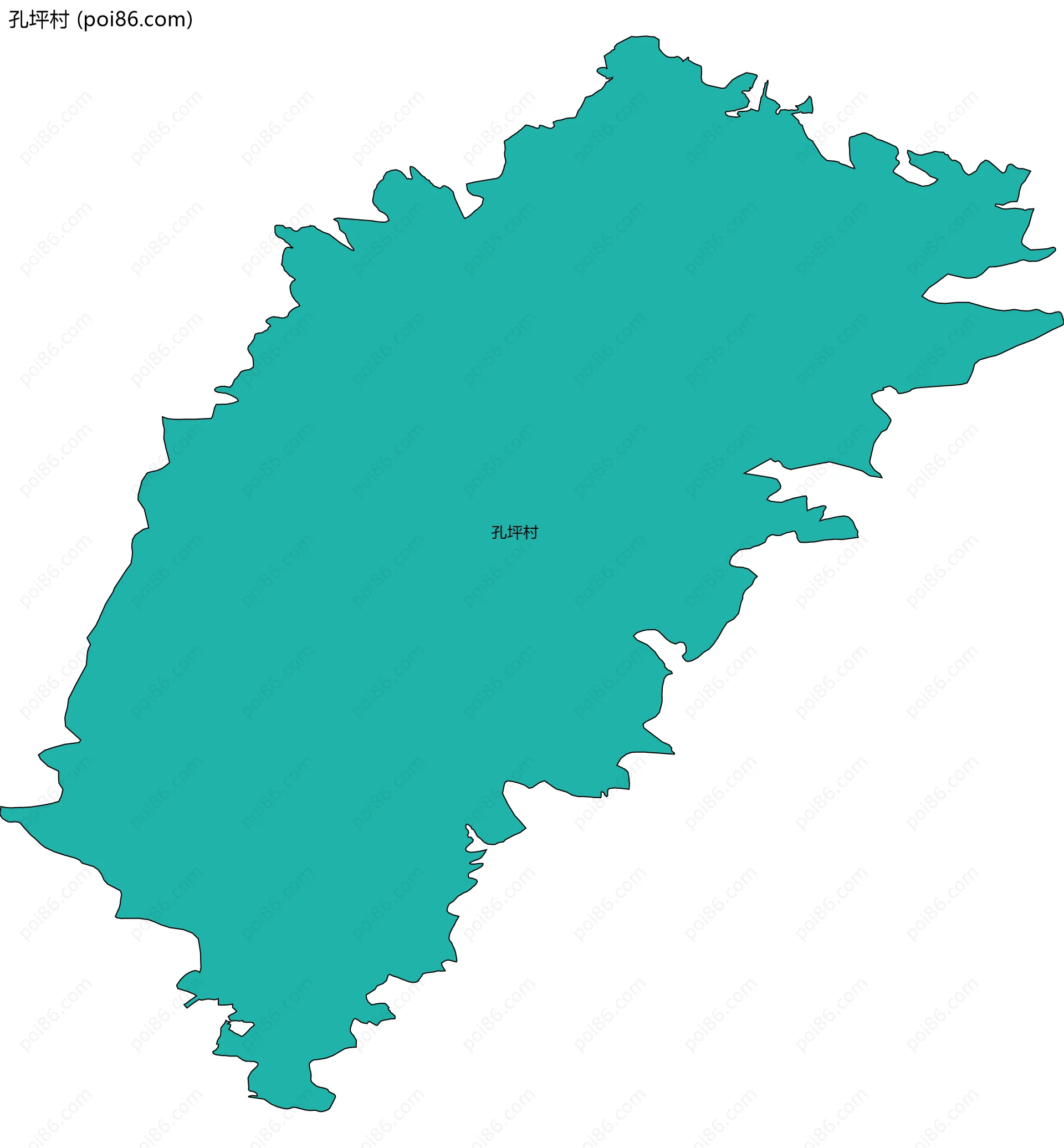 孔坪村边界地图