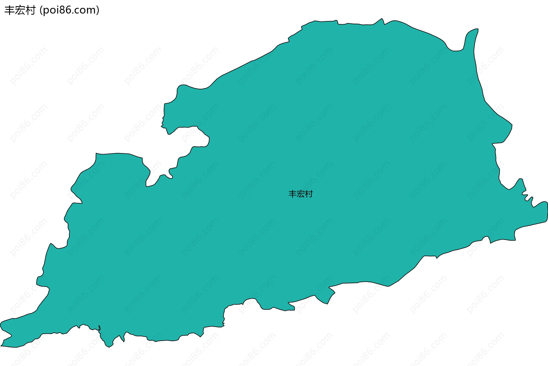 丰宏村边界地图