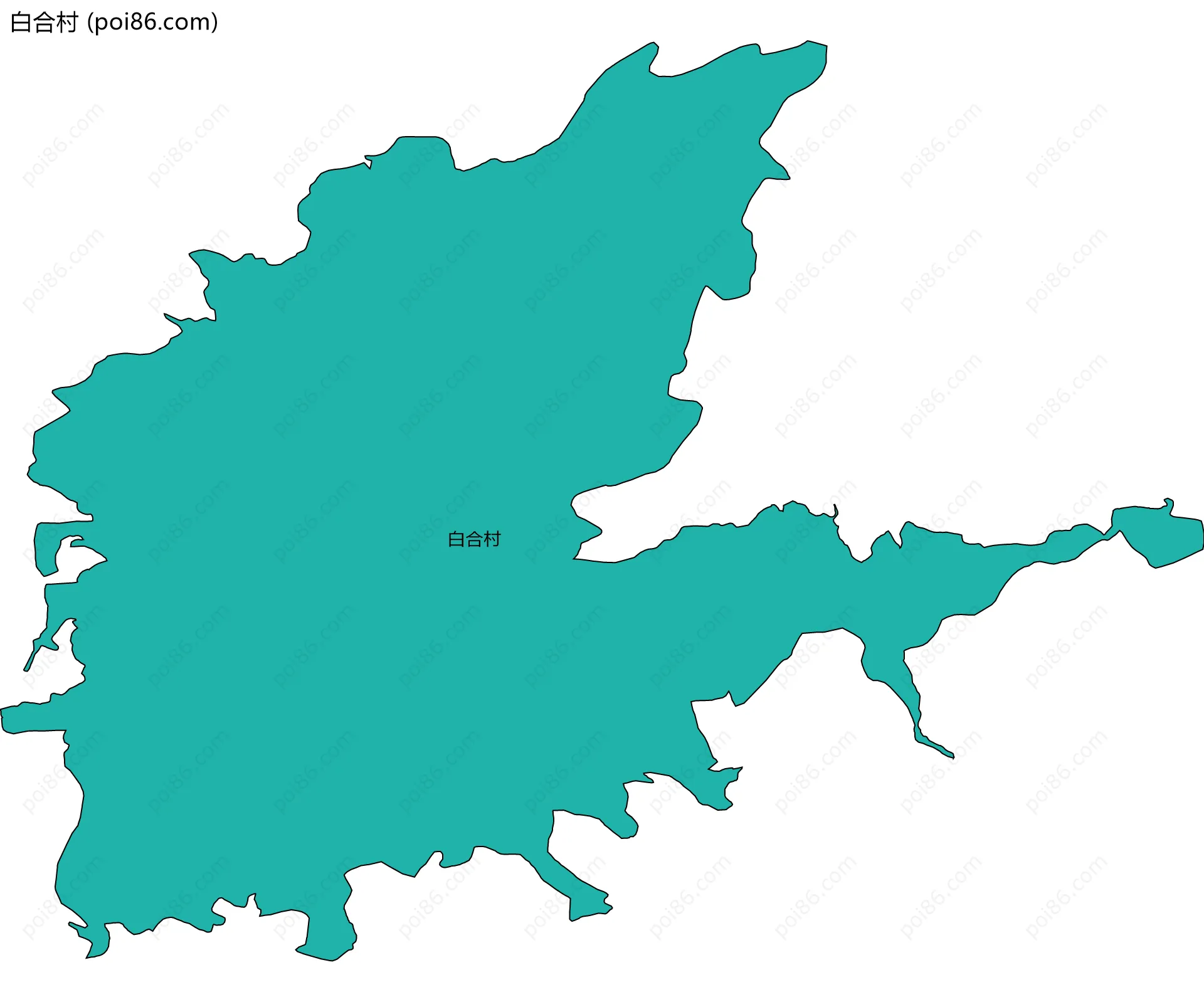 白合村边界地图