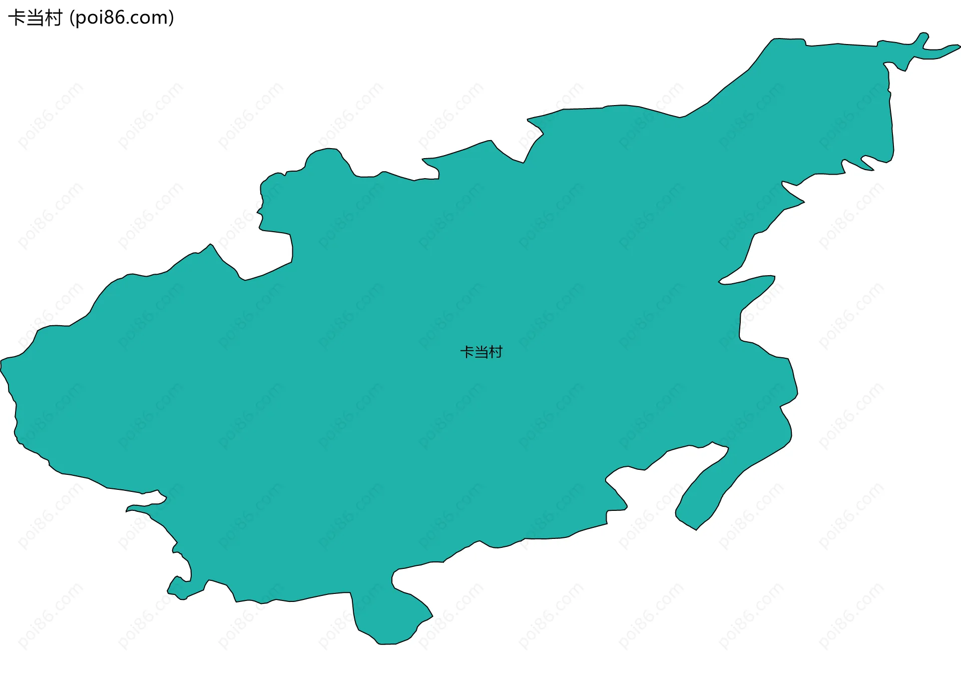 卡当村边界地图