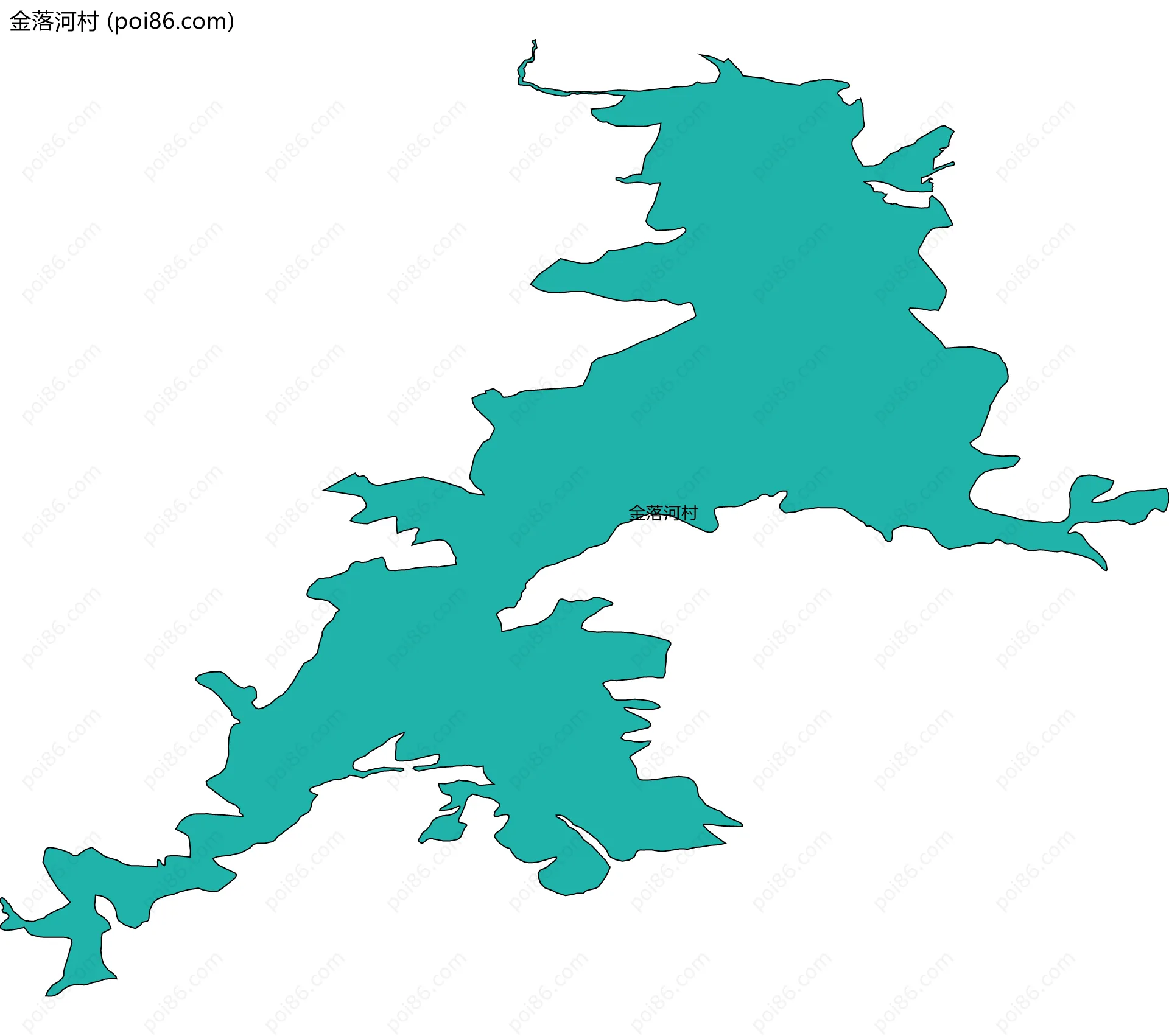 金落河村边界地图