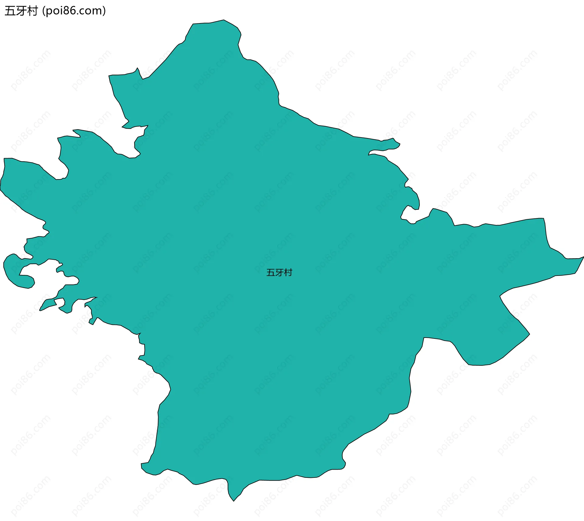 五牙村边界地图