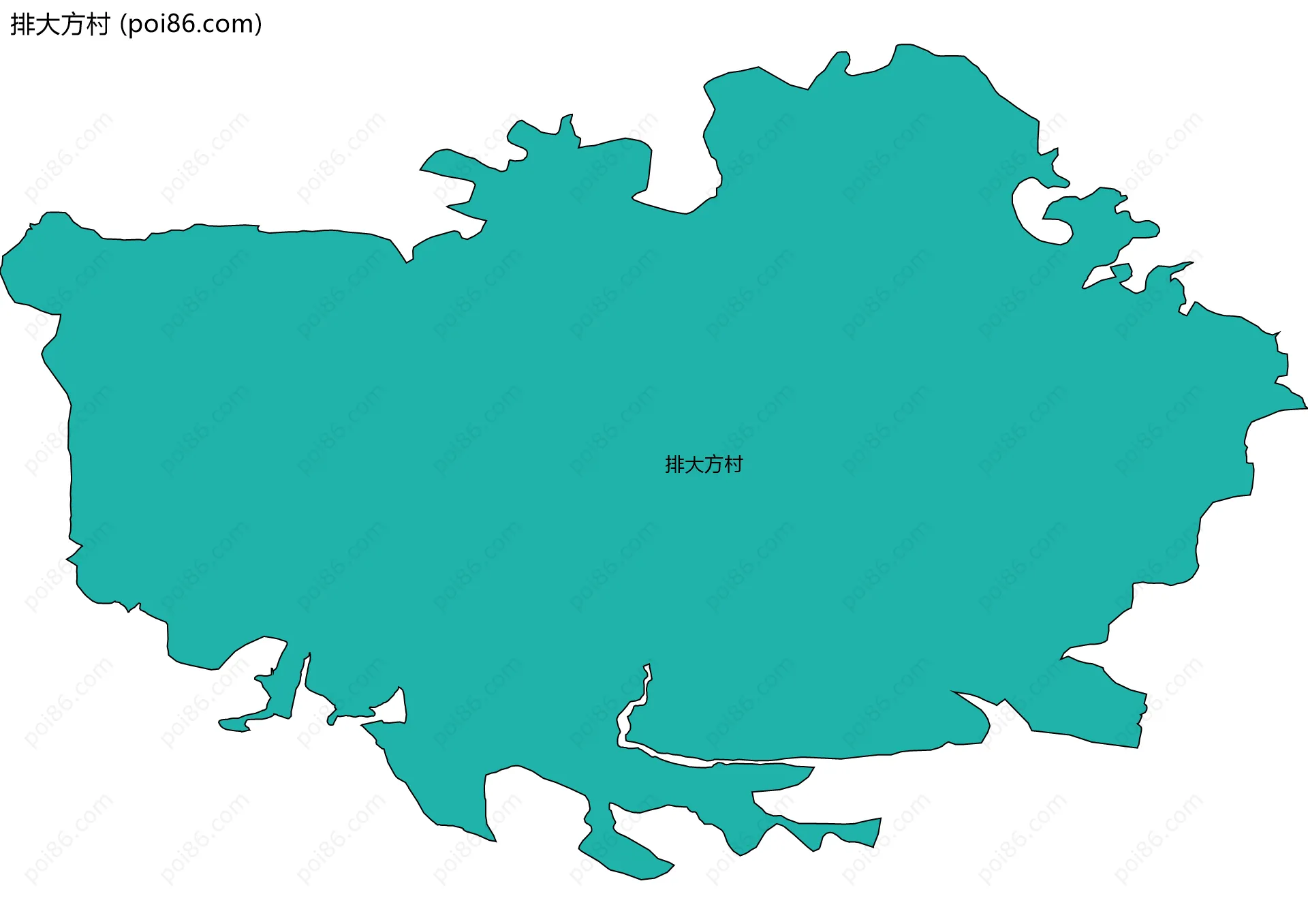 排大方村边界地图