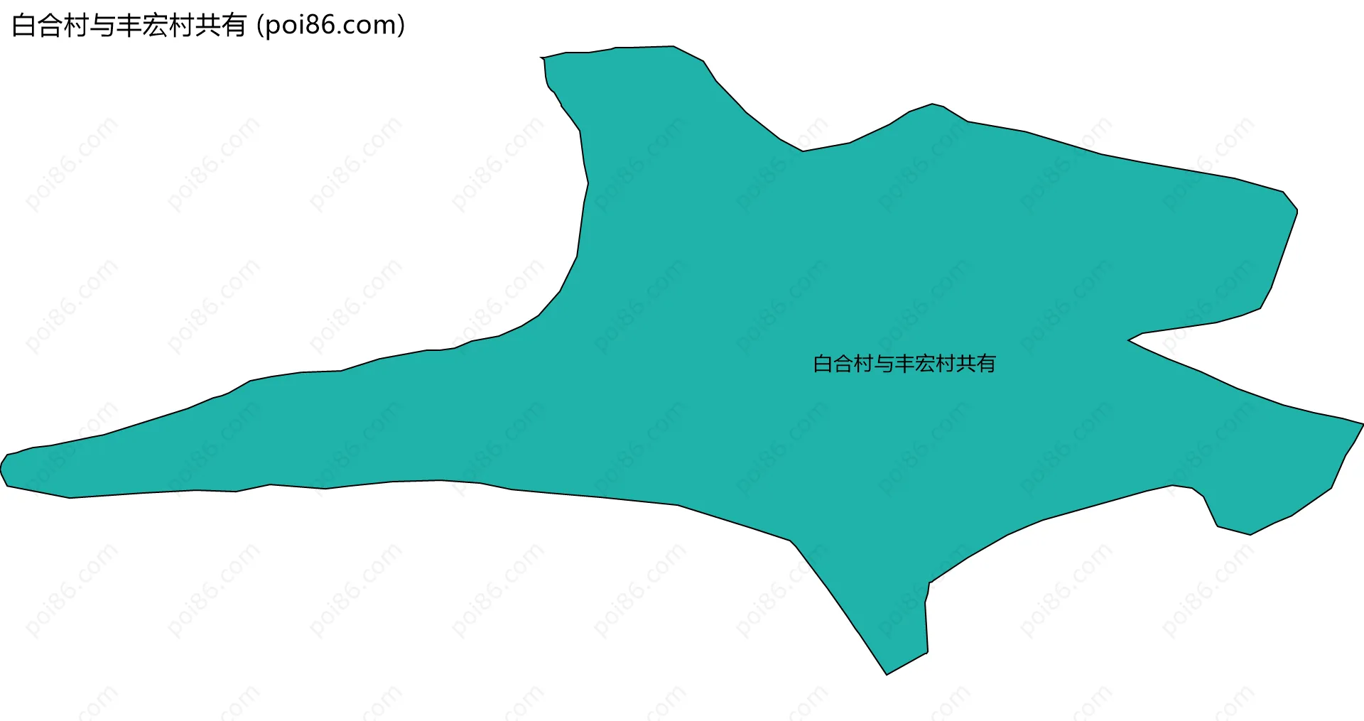 白合村与丰宏村共有边界地图
