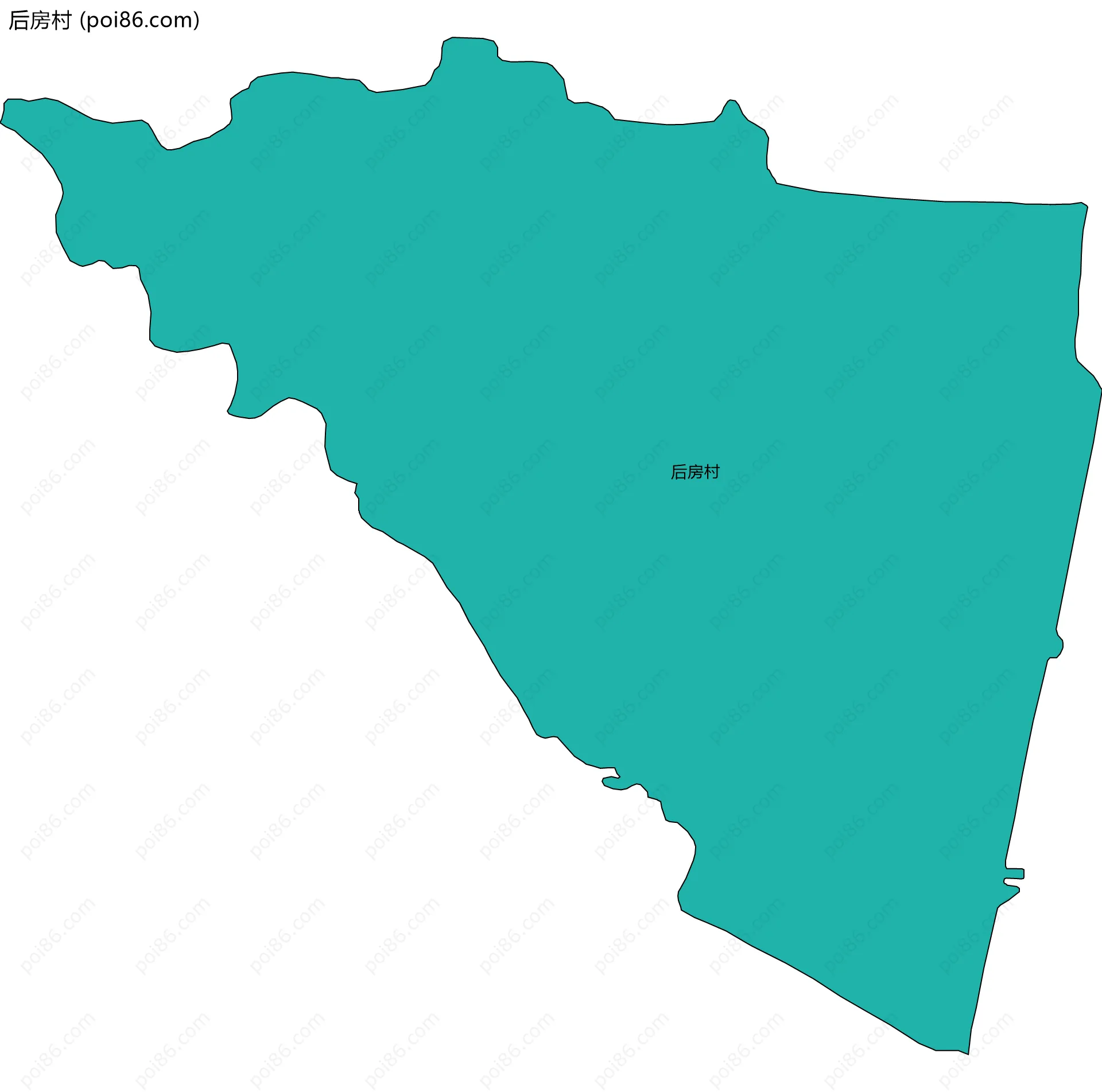 后房村边界地图