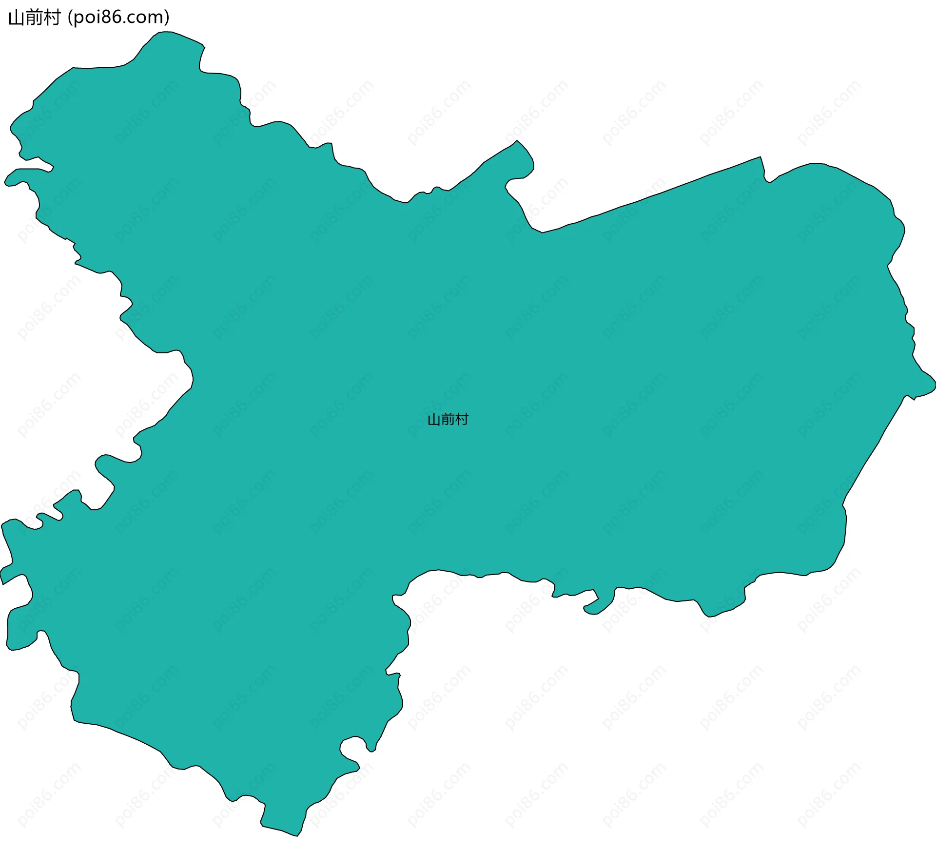 山前村边界地图