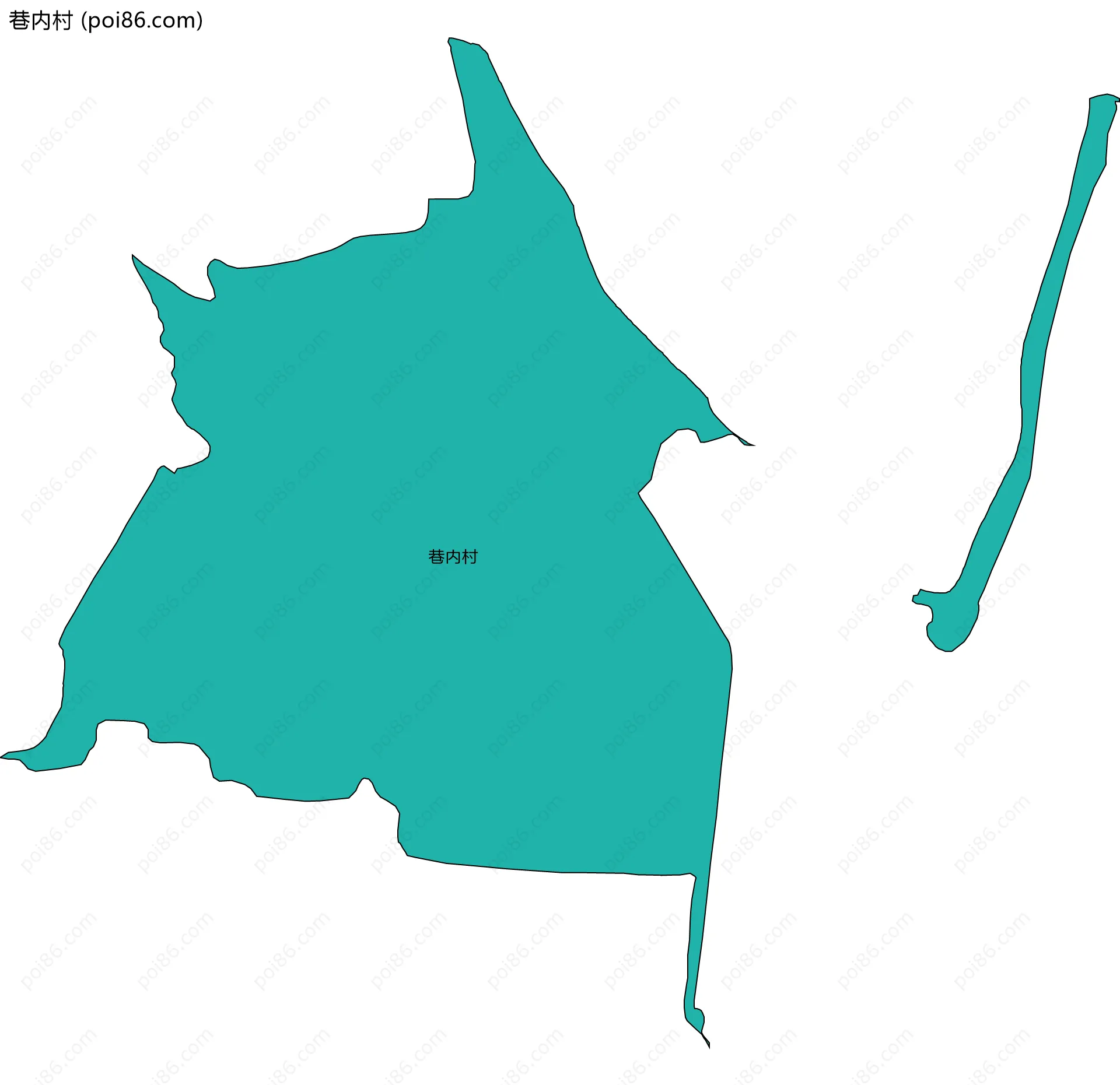 巷内村边界地图