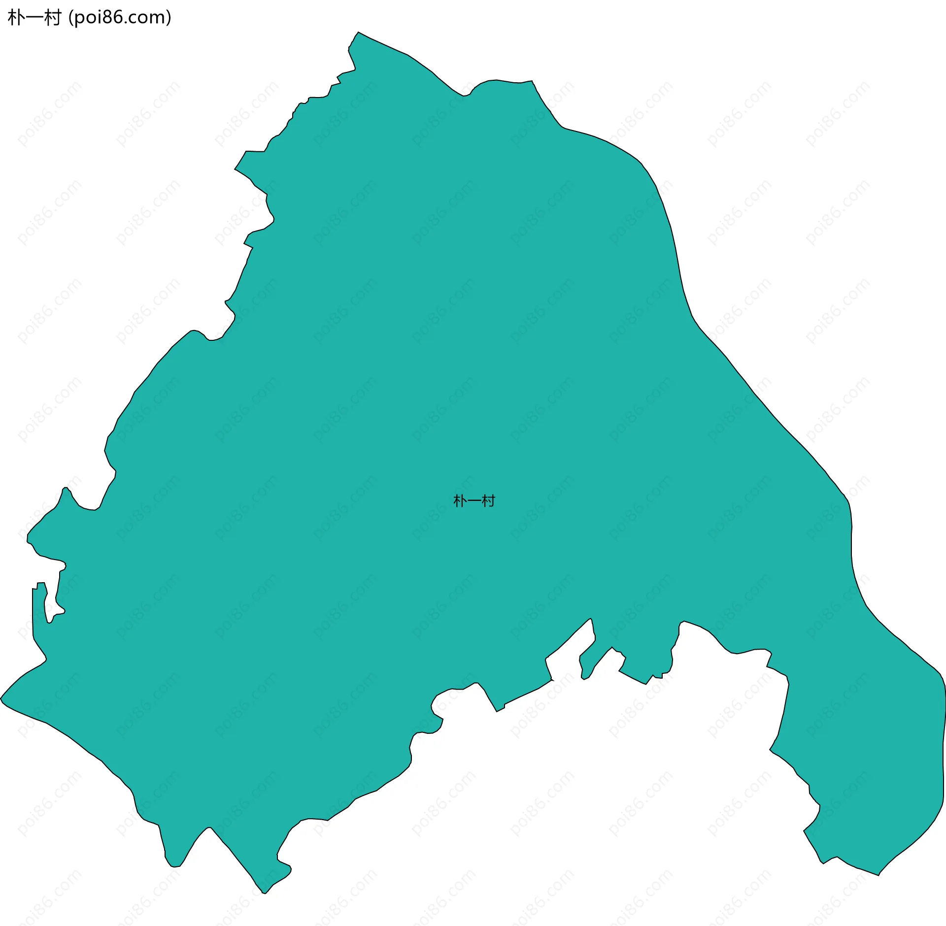 朴一村边界地图