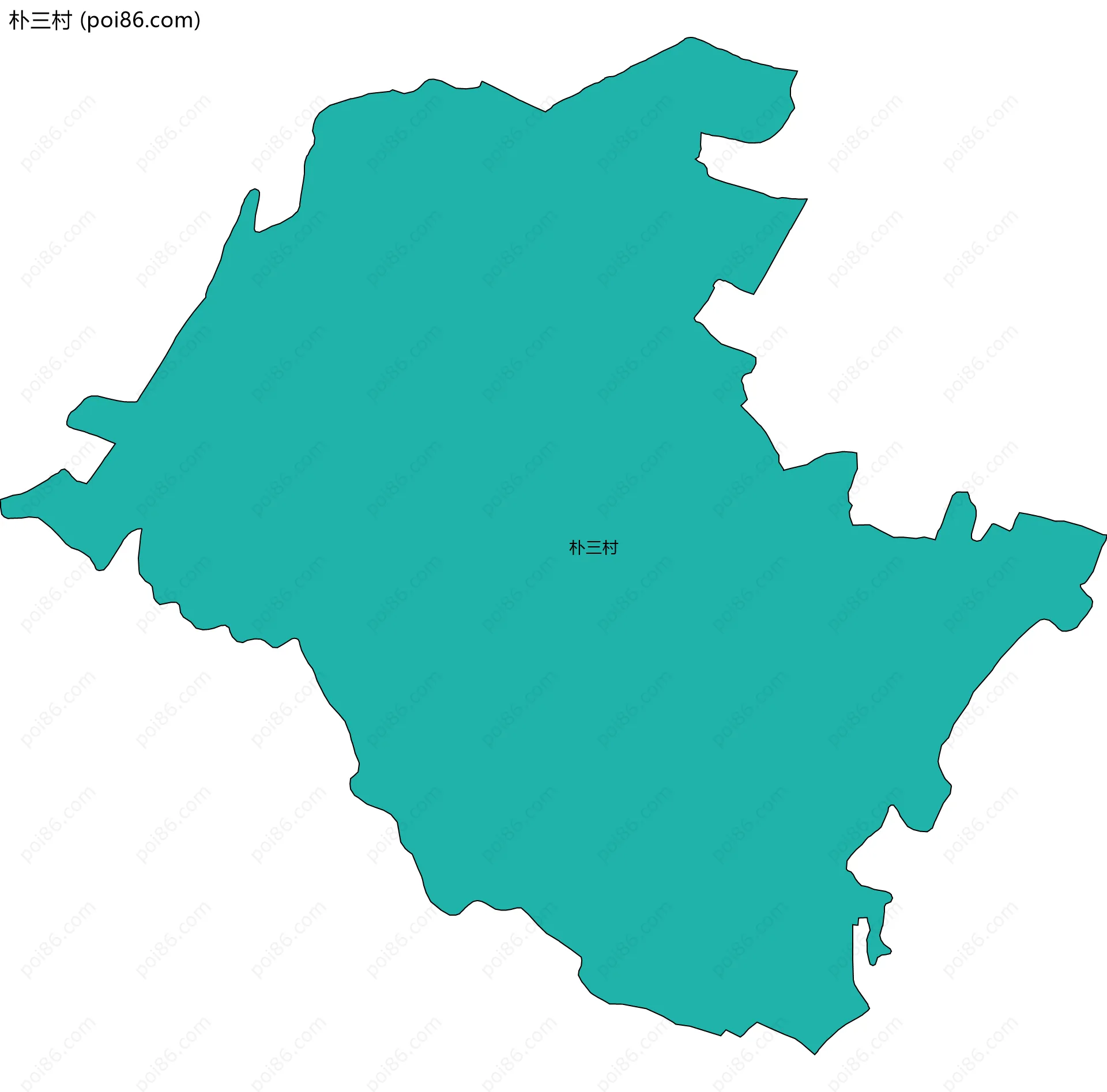 朴三村边界地图