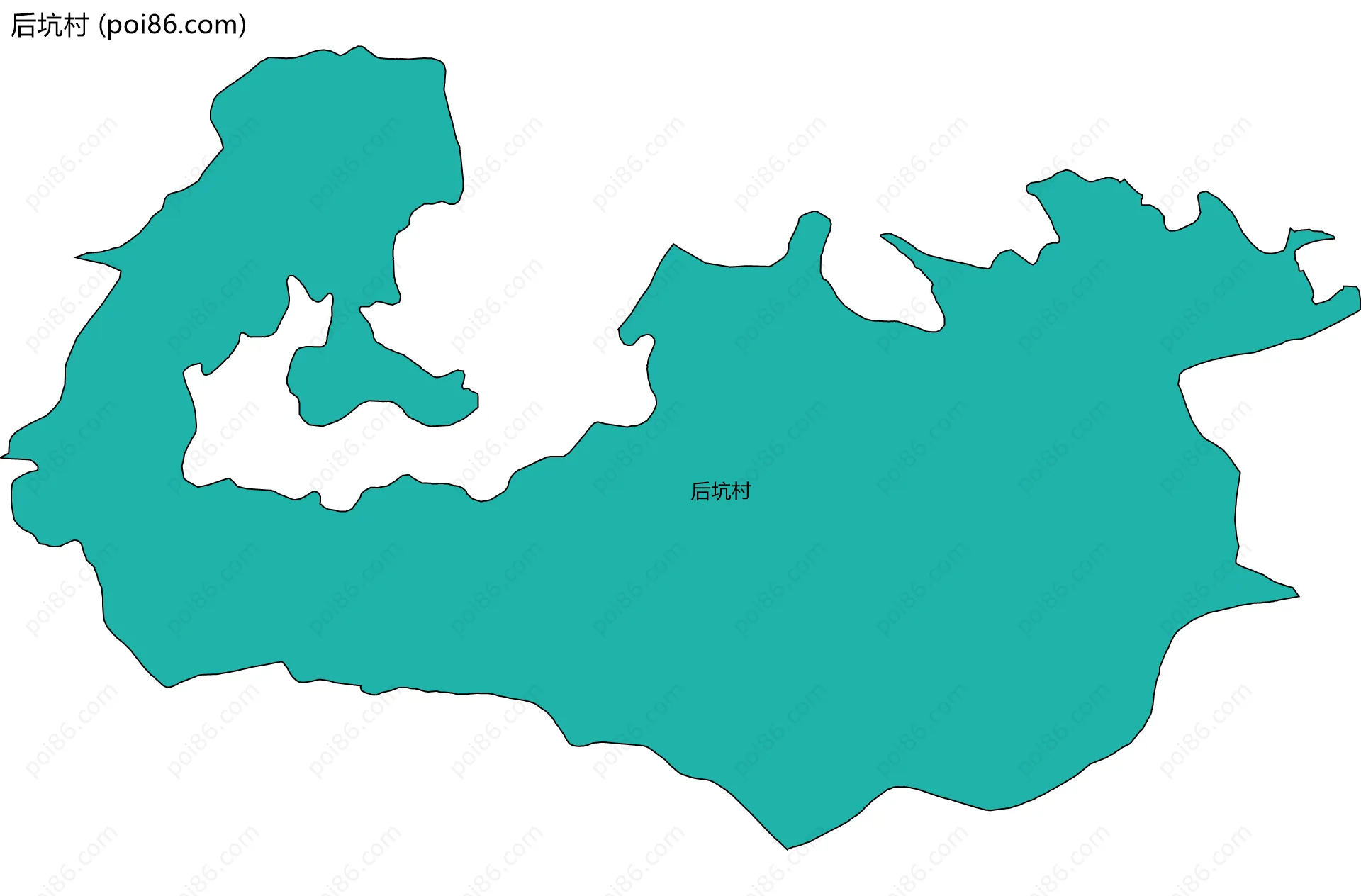 后坑村边界地图