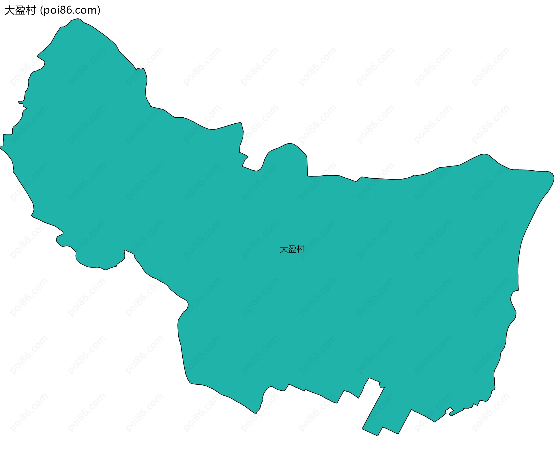 大盈村边界地图