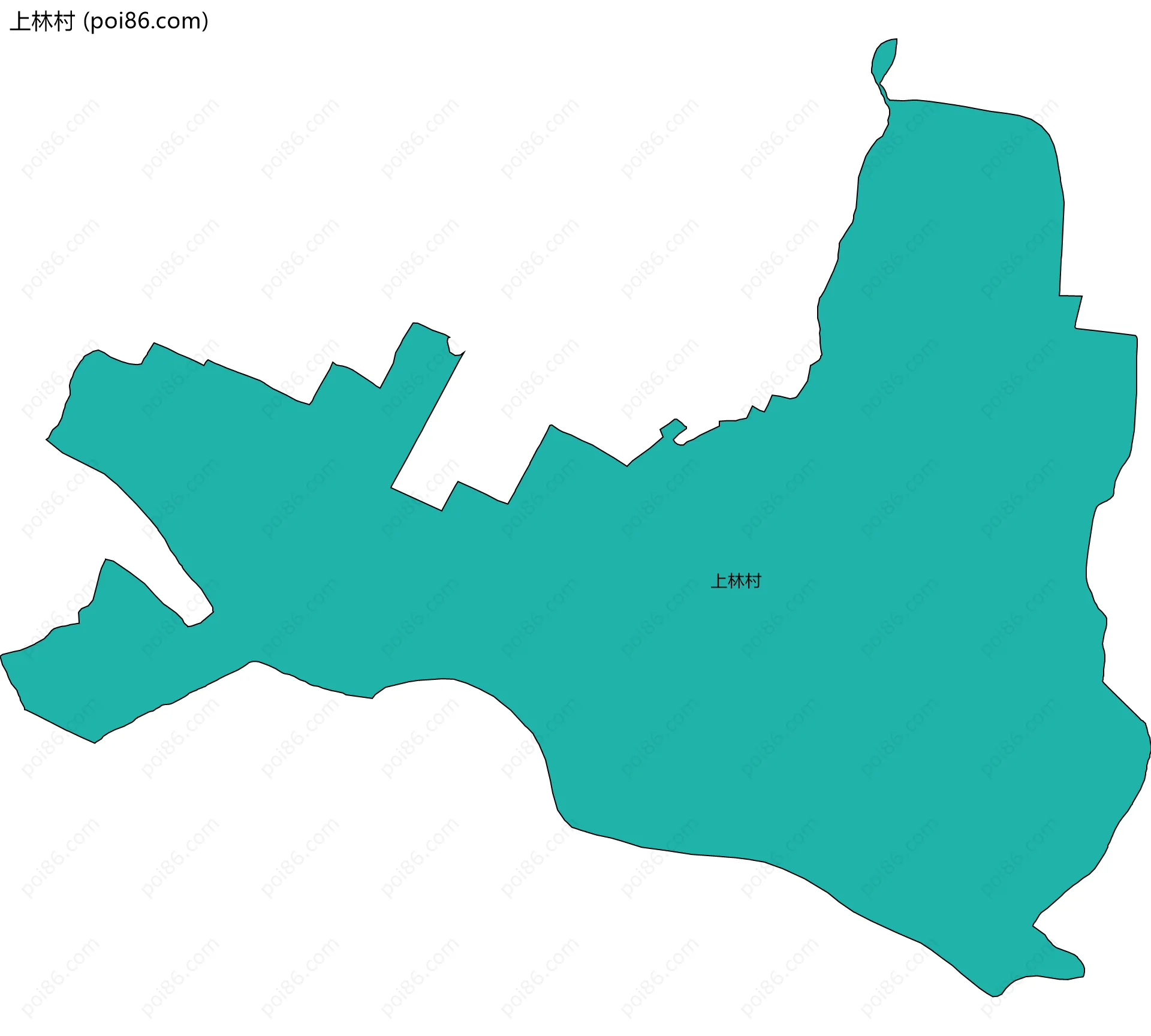 上林村边界地图