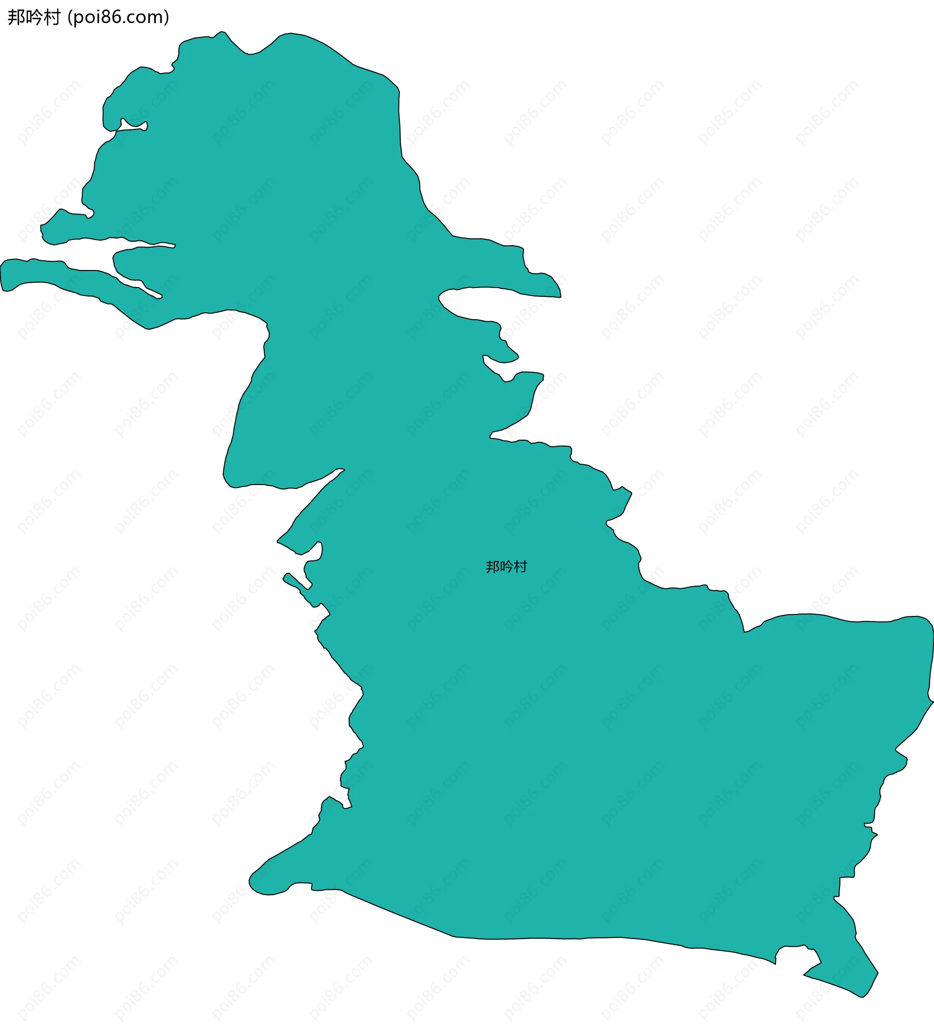 邦吟村边界地图