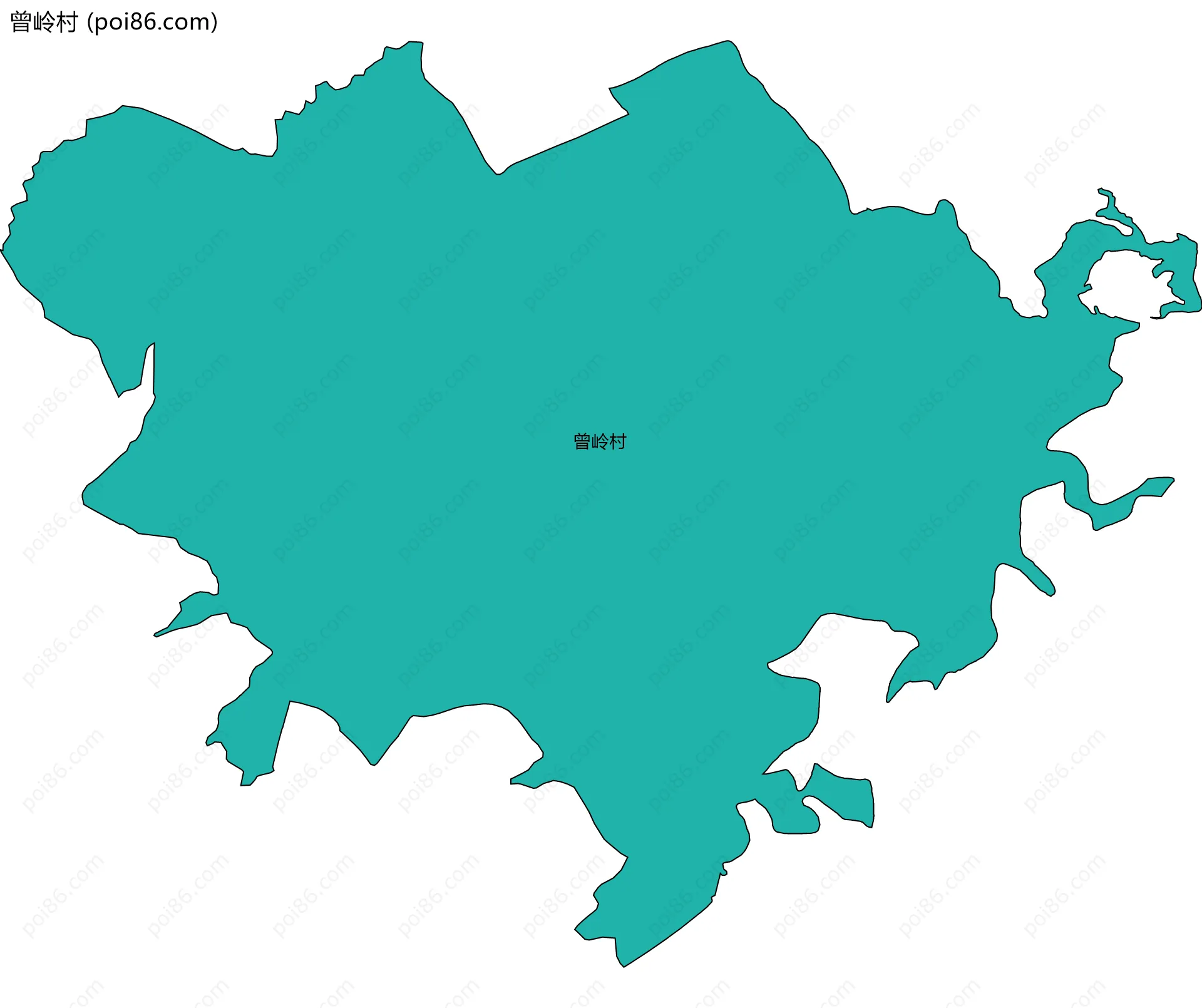 曾岭村边界地图