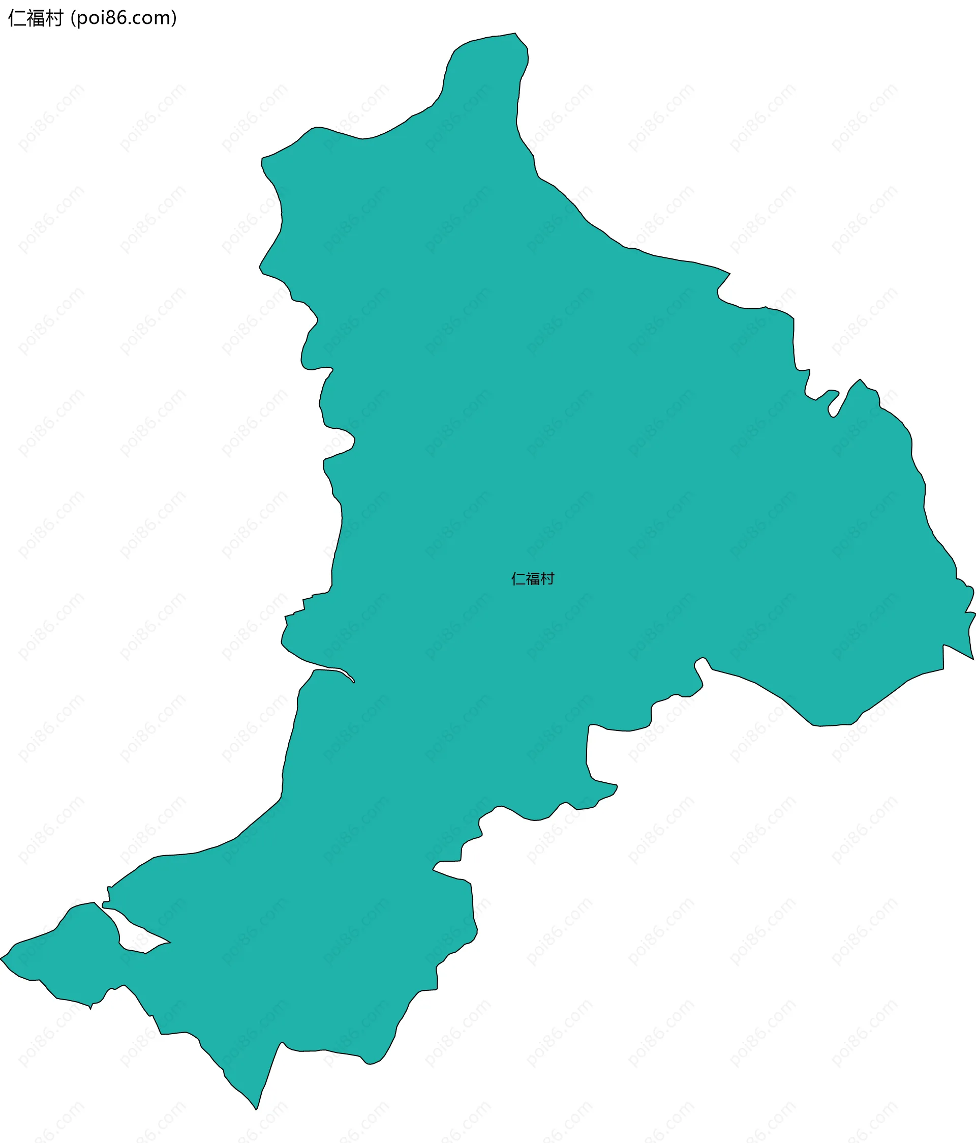 仁福村边界地图