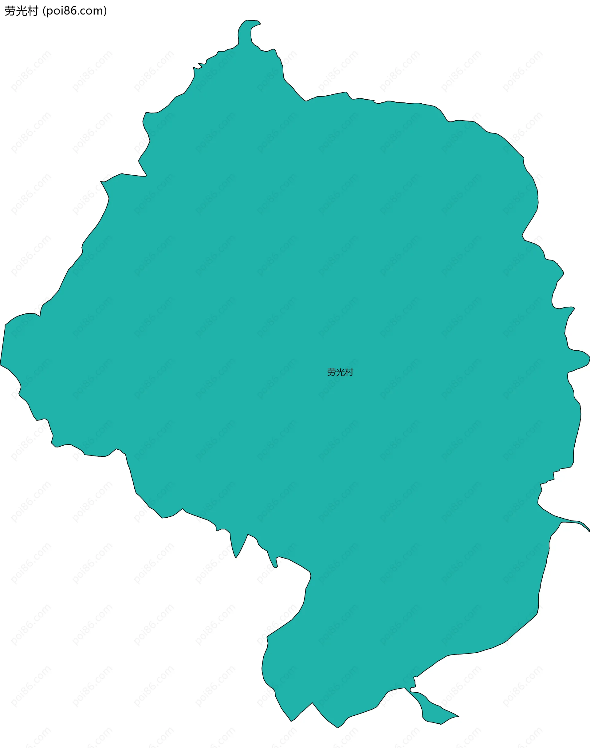 劳光村边界地图