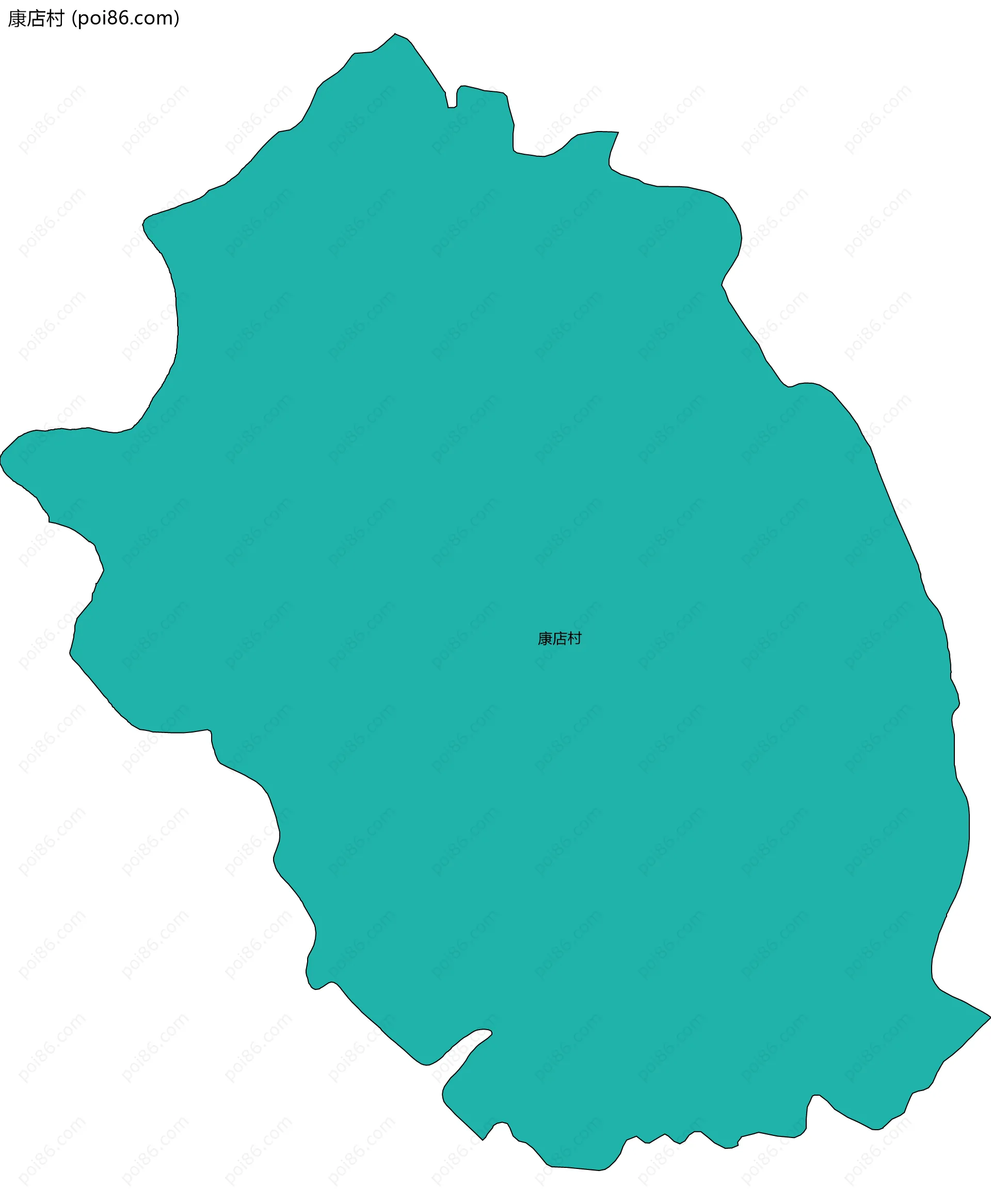 康店村边界地图