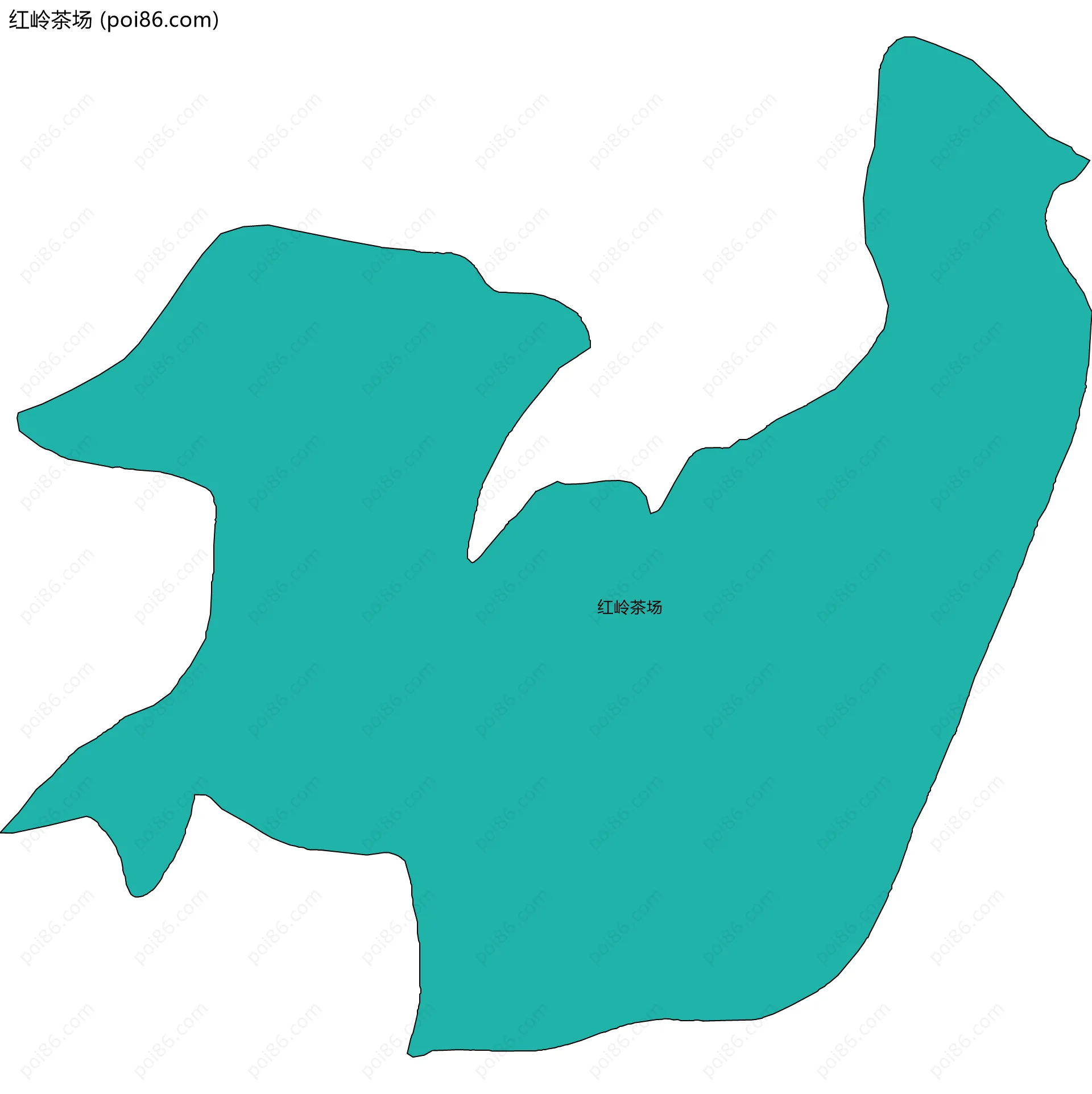 红岭茶场边界地图