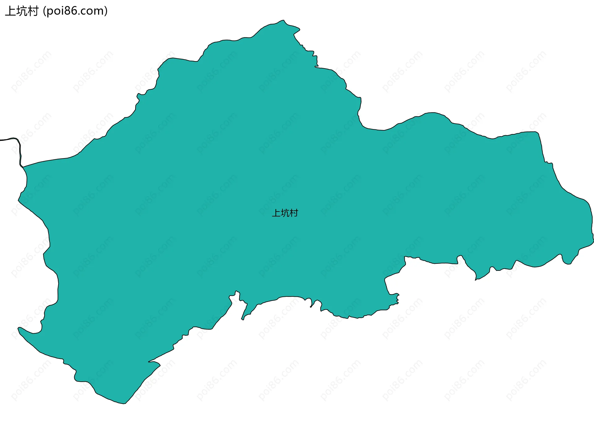 上坑村边界地图