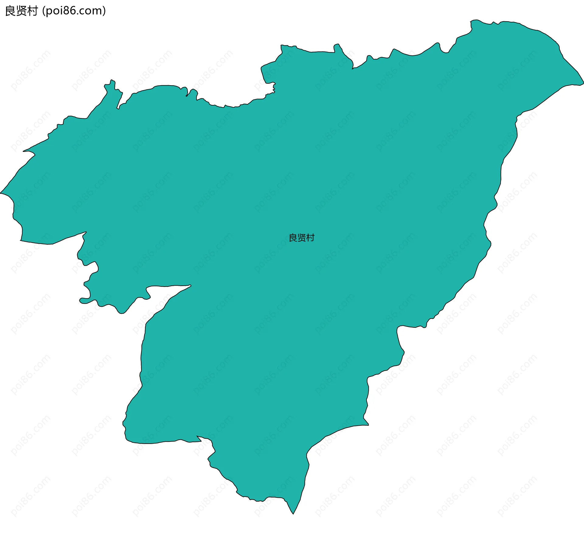 良贤村边界地图
