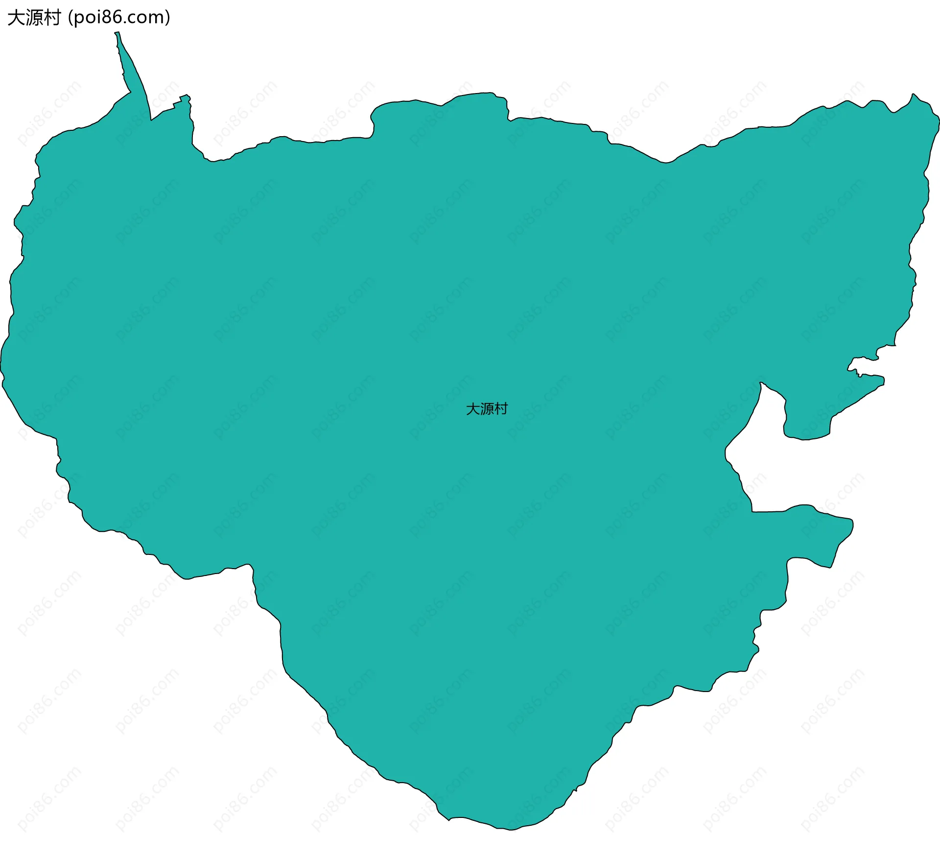 大源村边界地图