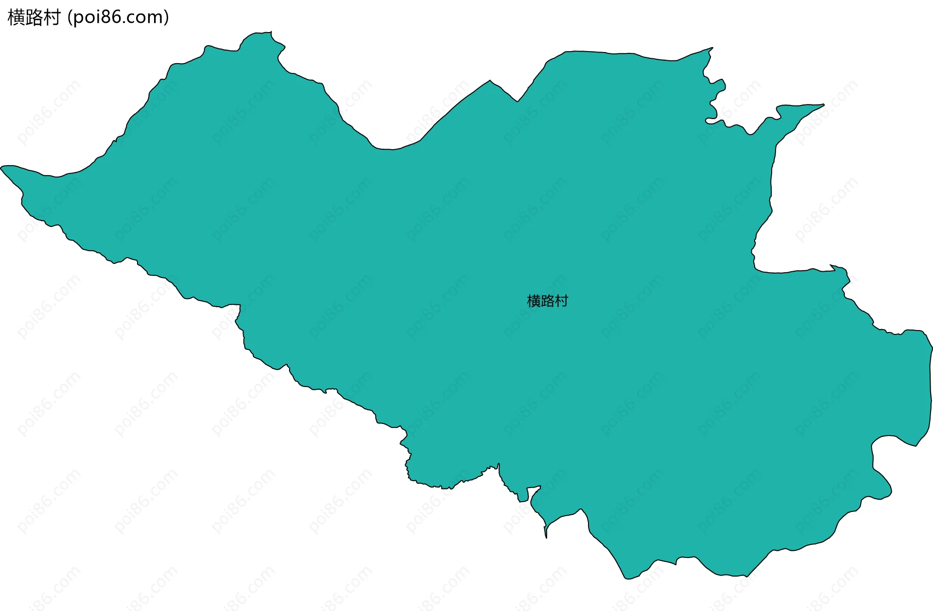 横路村边界地图