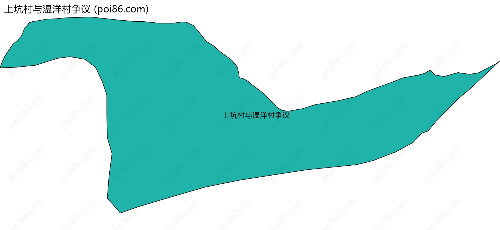 上坑村与温洋村争议边界地图