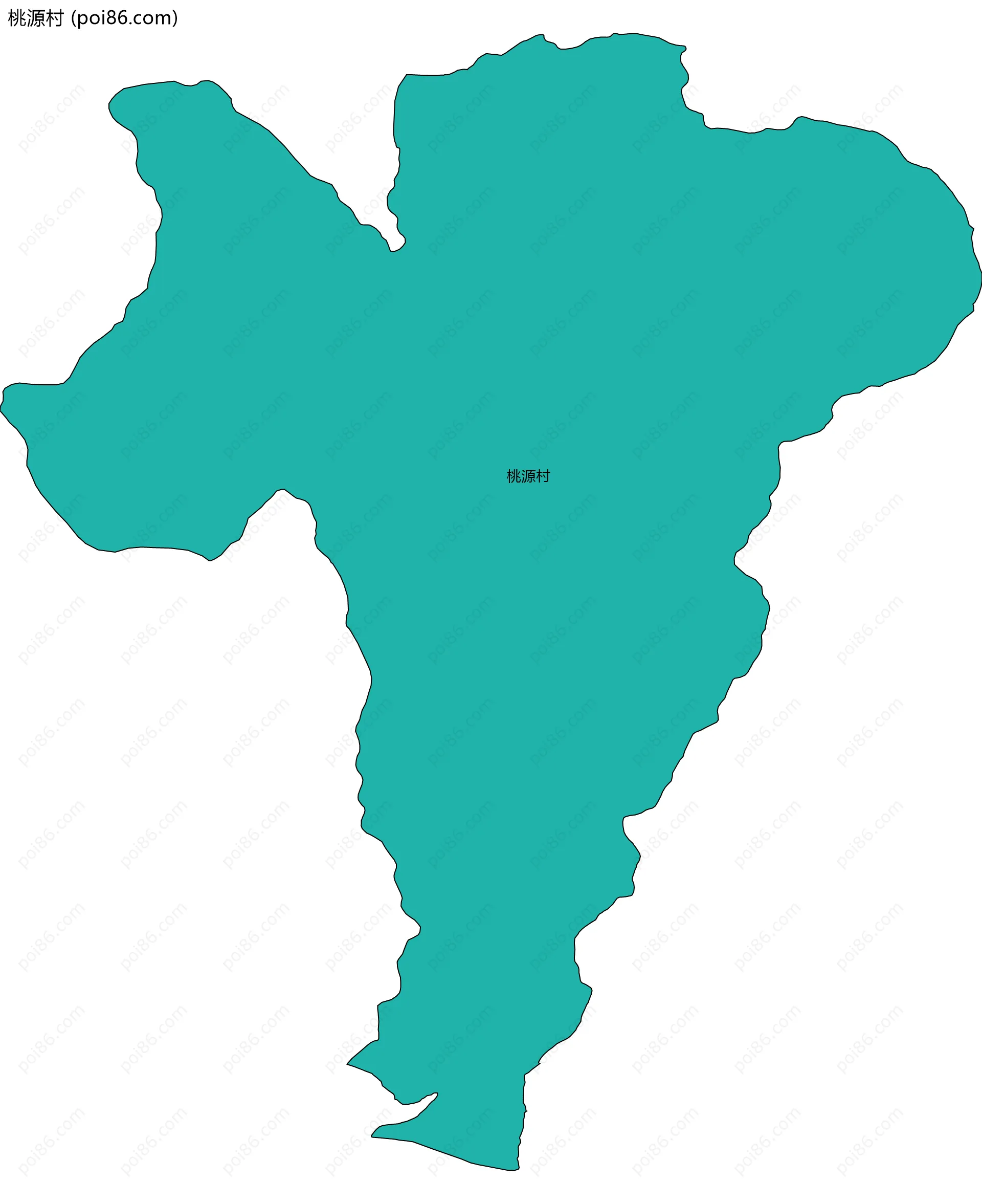 桃源村边界地图