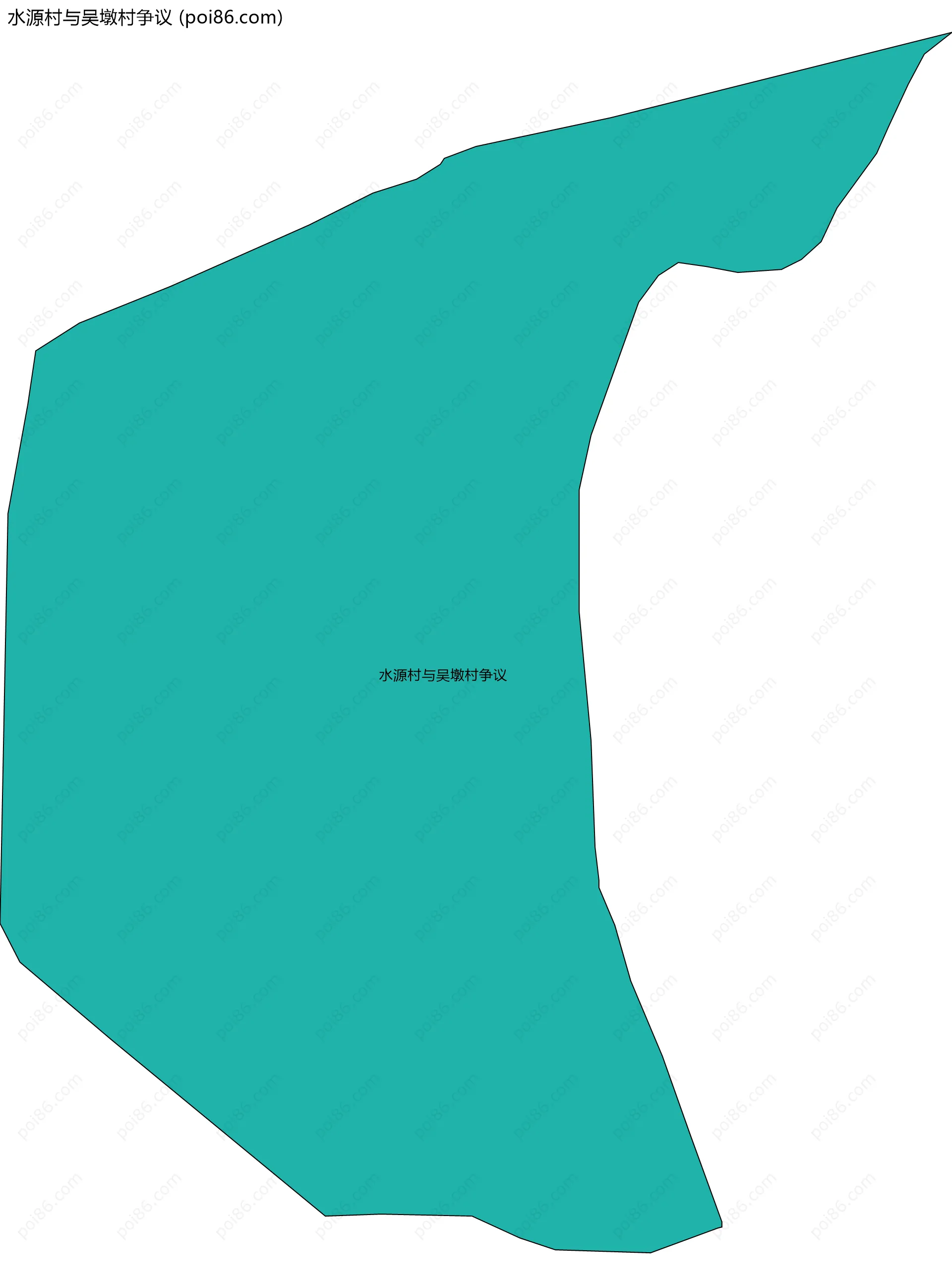 水源村与吴墩村争议边界地图