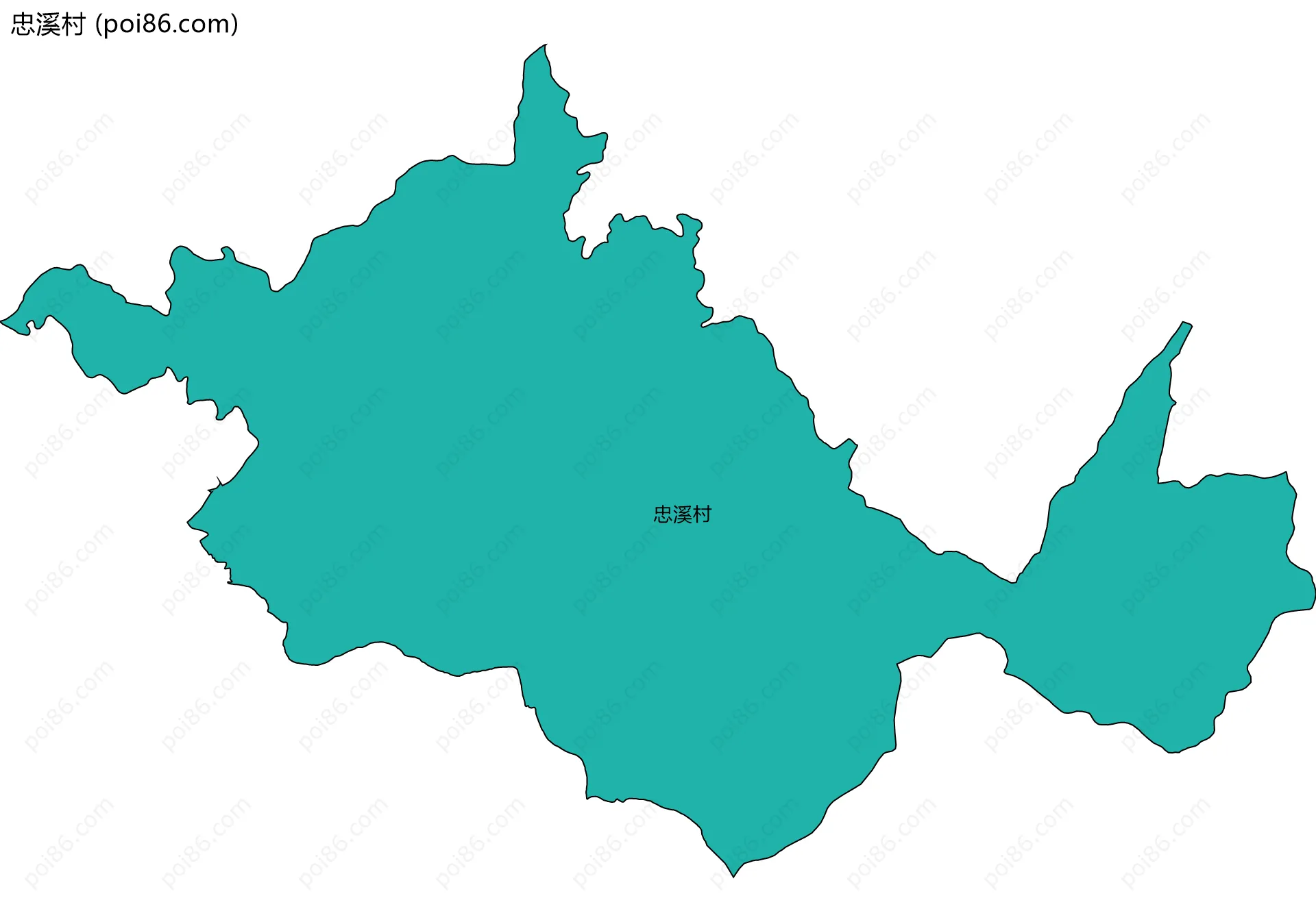 忠溪村边界地图