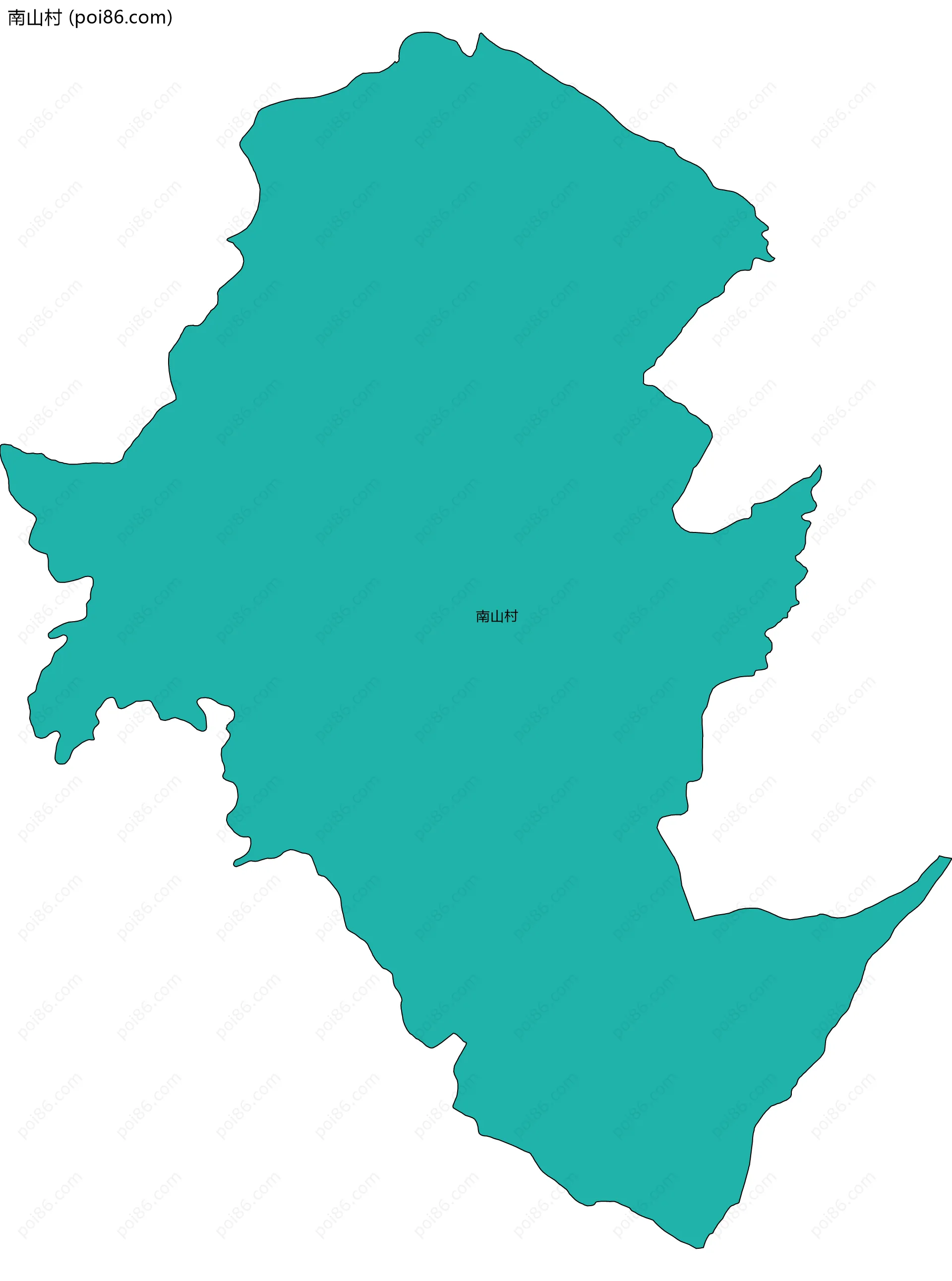 南山村边界地图