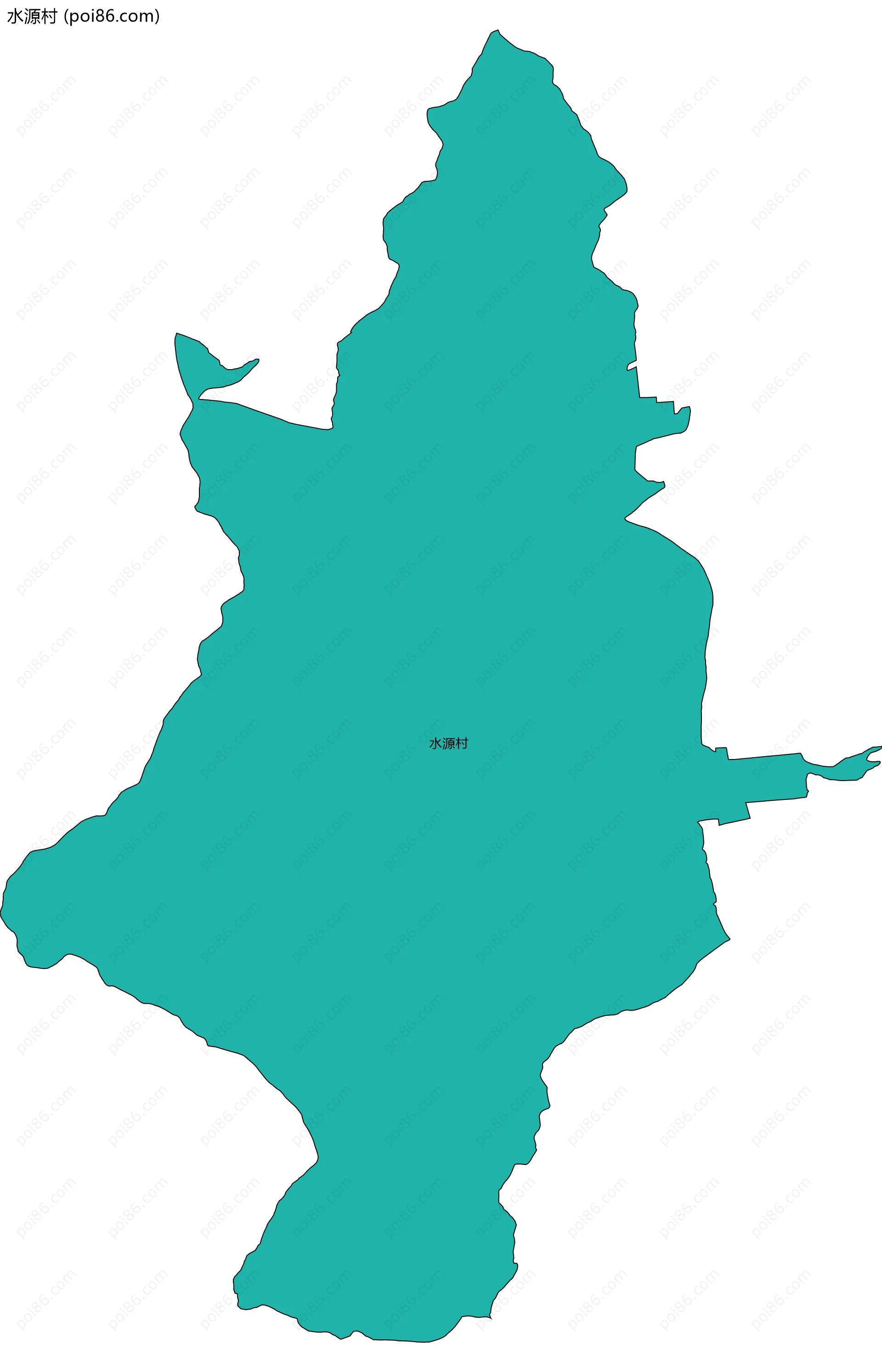 水源村边界地图