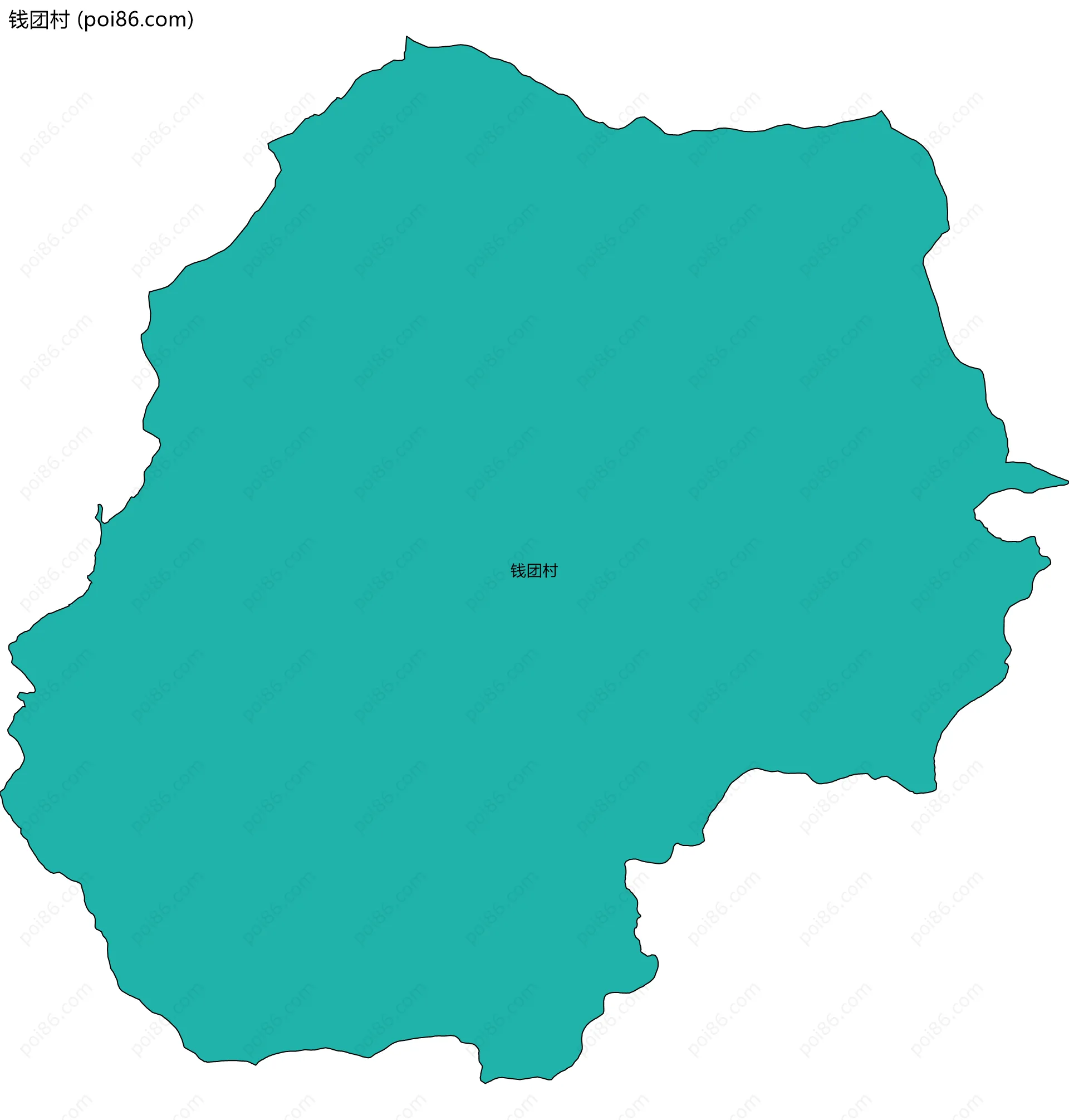 钱团村边界地图