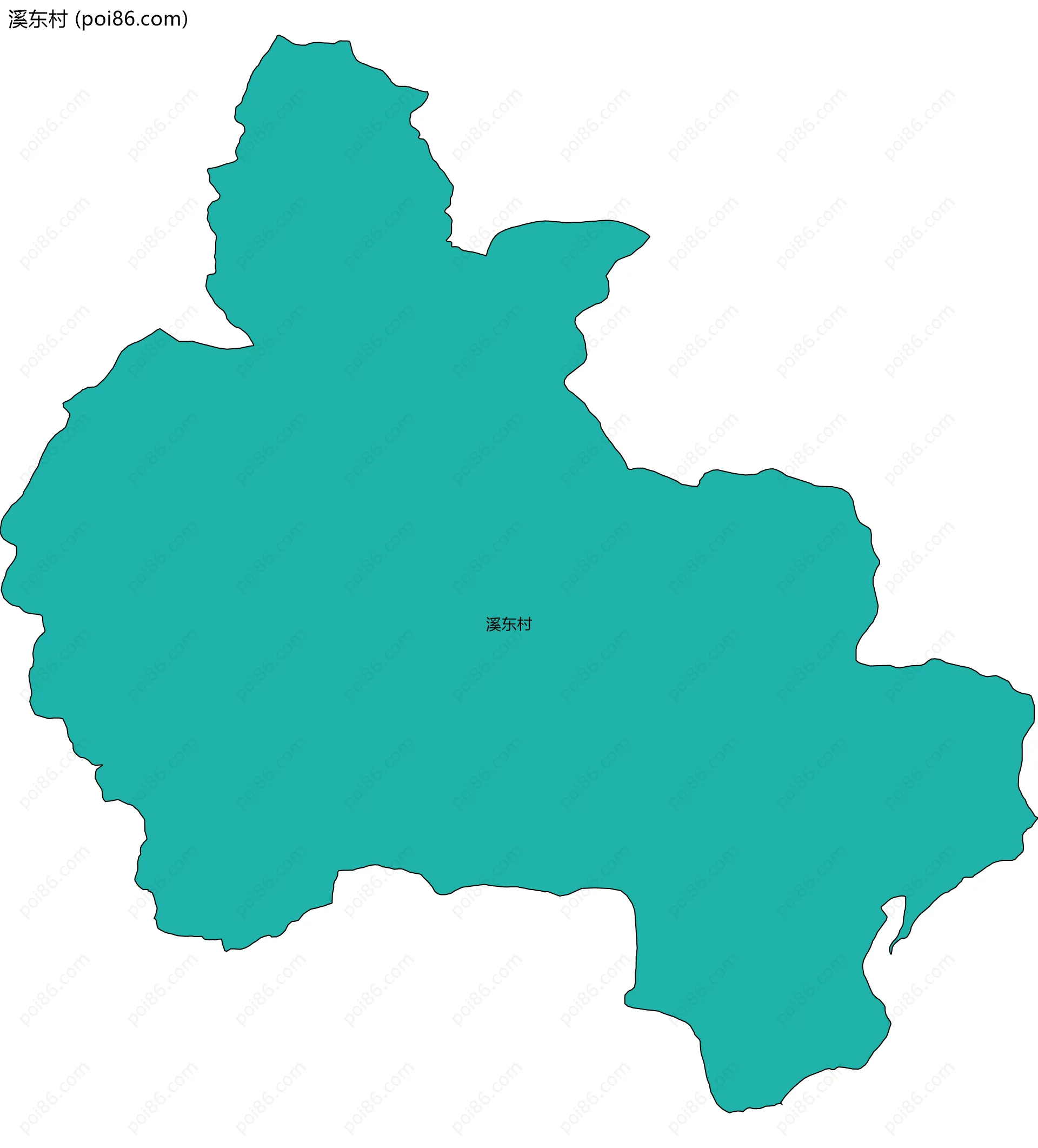 溪东村边界地图