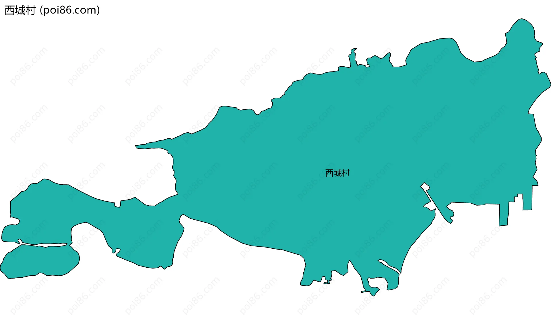 西城村边界地图